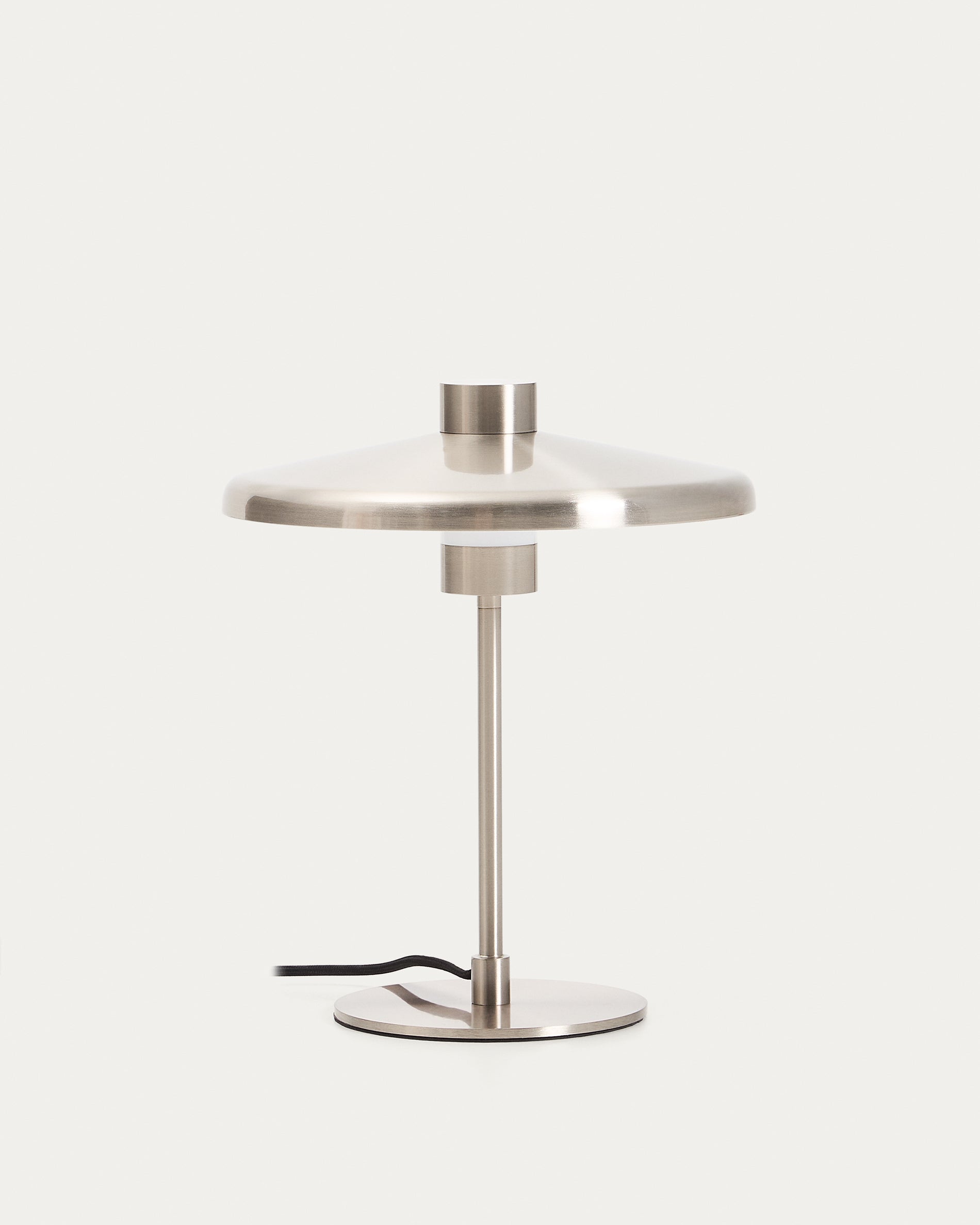 Nuvira table lamp in light grey brushed metal - Product View