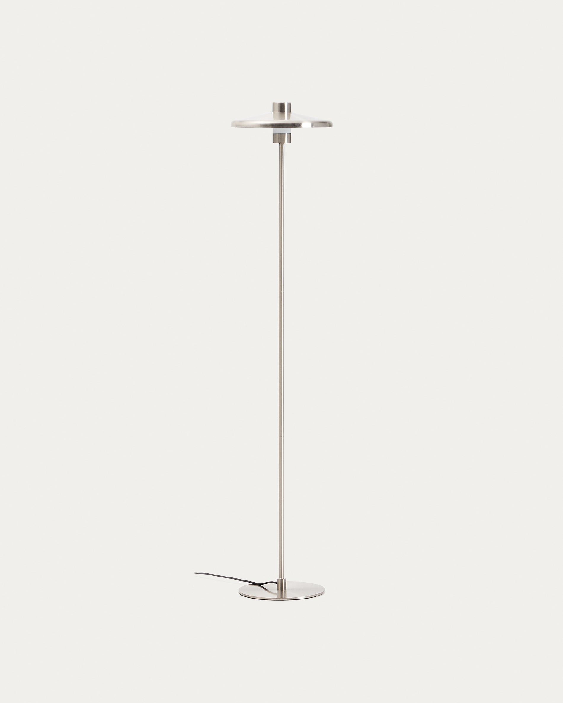 Nuvira floor lamp in light grey brushed metal - Product View