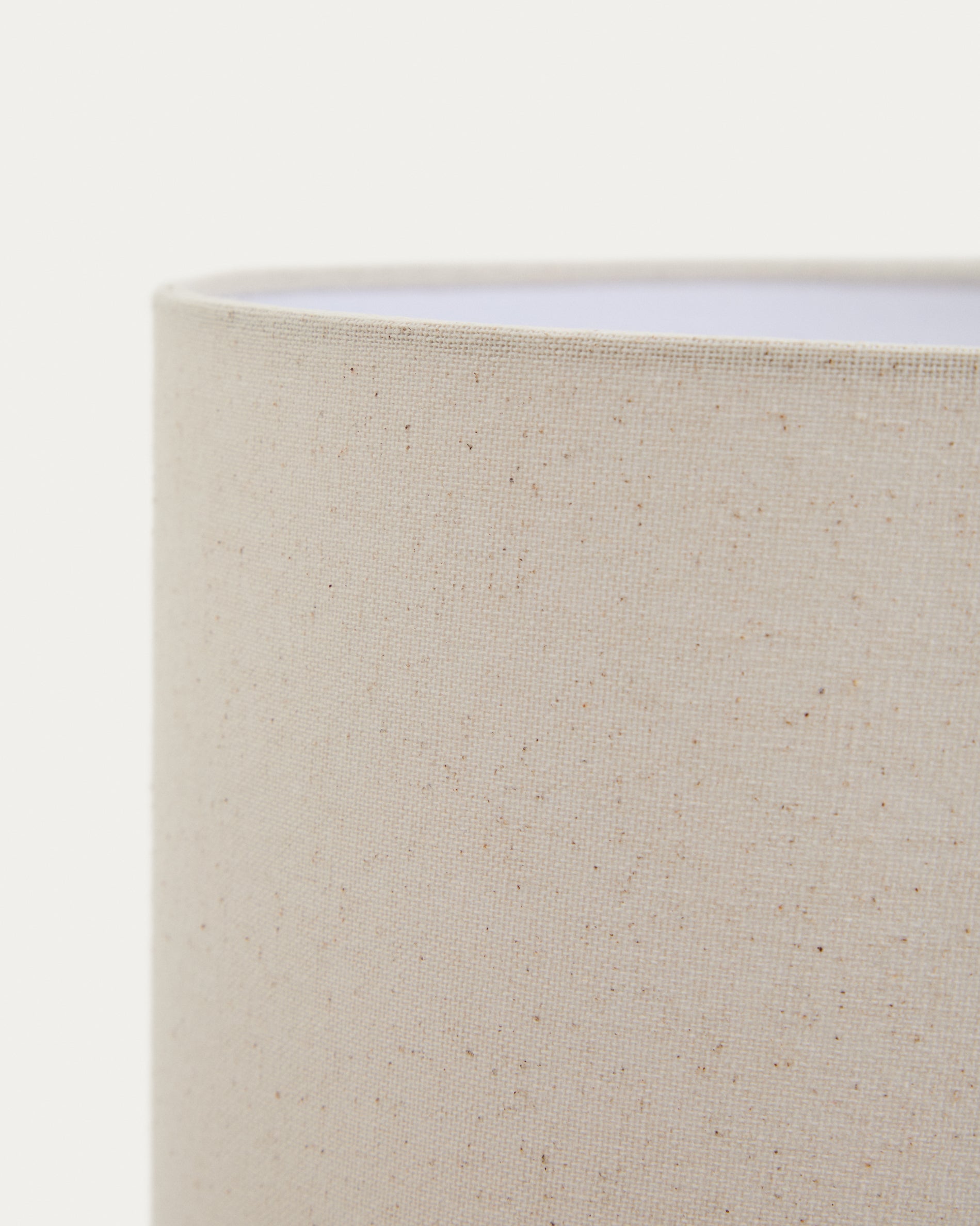 Mavran table lamp with brown and mustard ceramic base and cotton lampshade - Detail