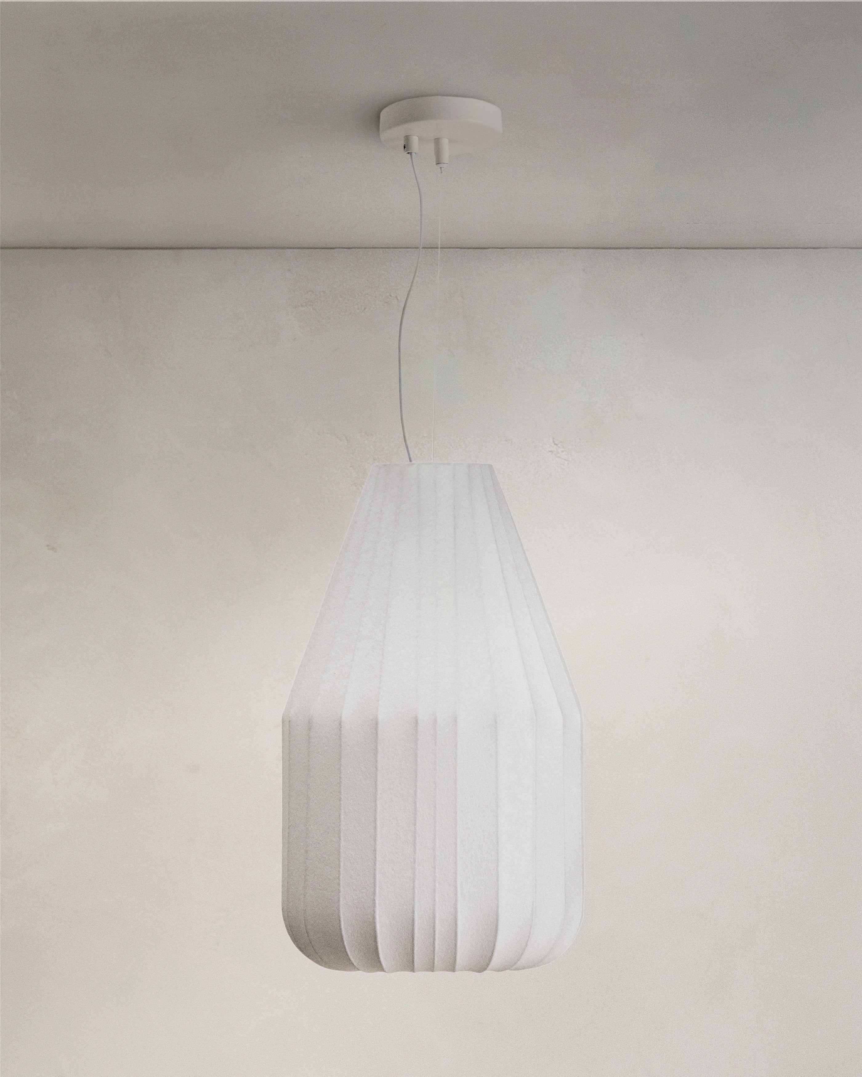 Somar ceiling lamp made with synthetic fibres and steel rods Ø30cm - Product Image