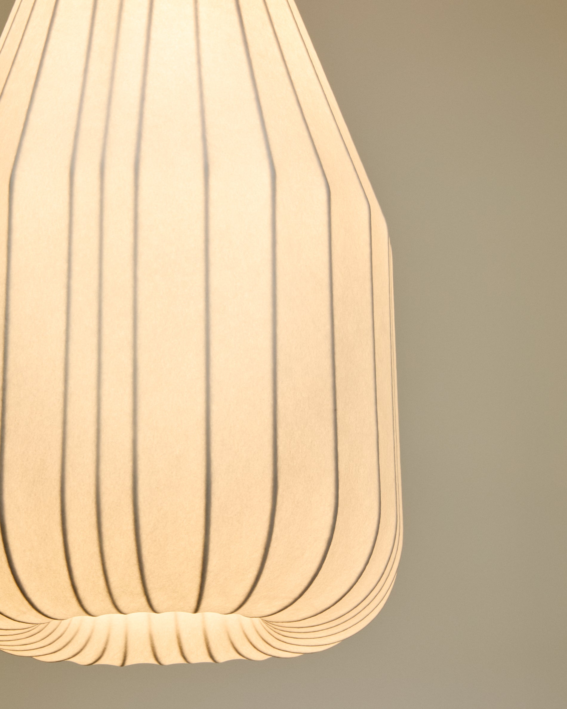 Somar ceiling lamp made with synthetic fibres and steel rods Ø30cm - Detail