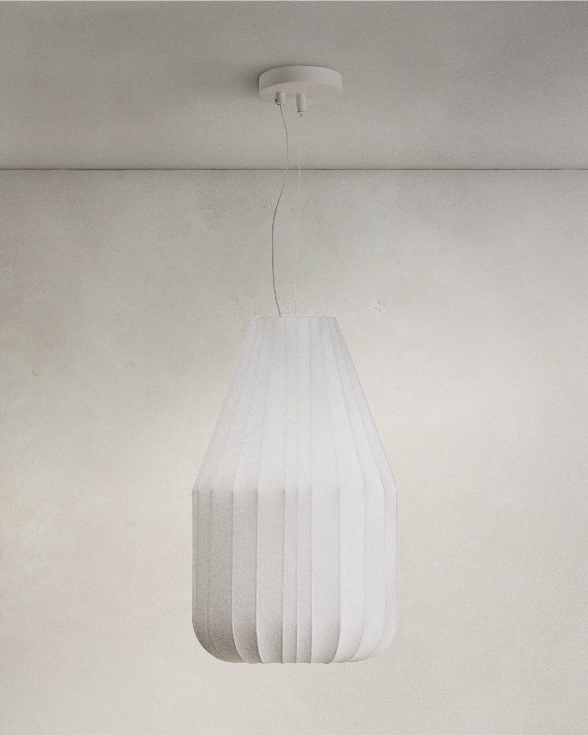 Somar ceiling lamp made with synthetic fibres and steel rods Ø30cm - Product View