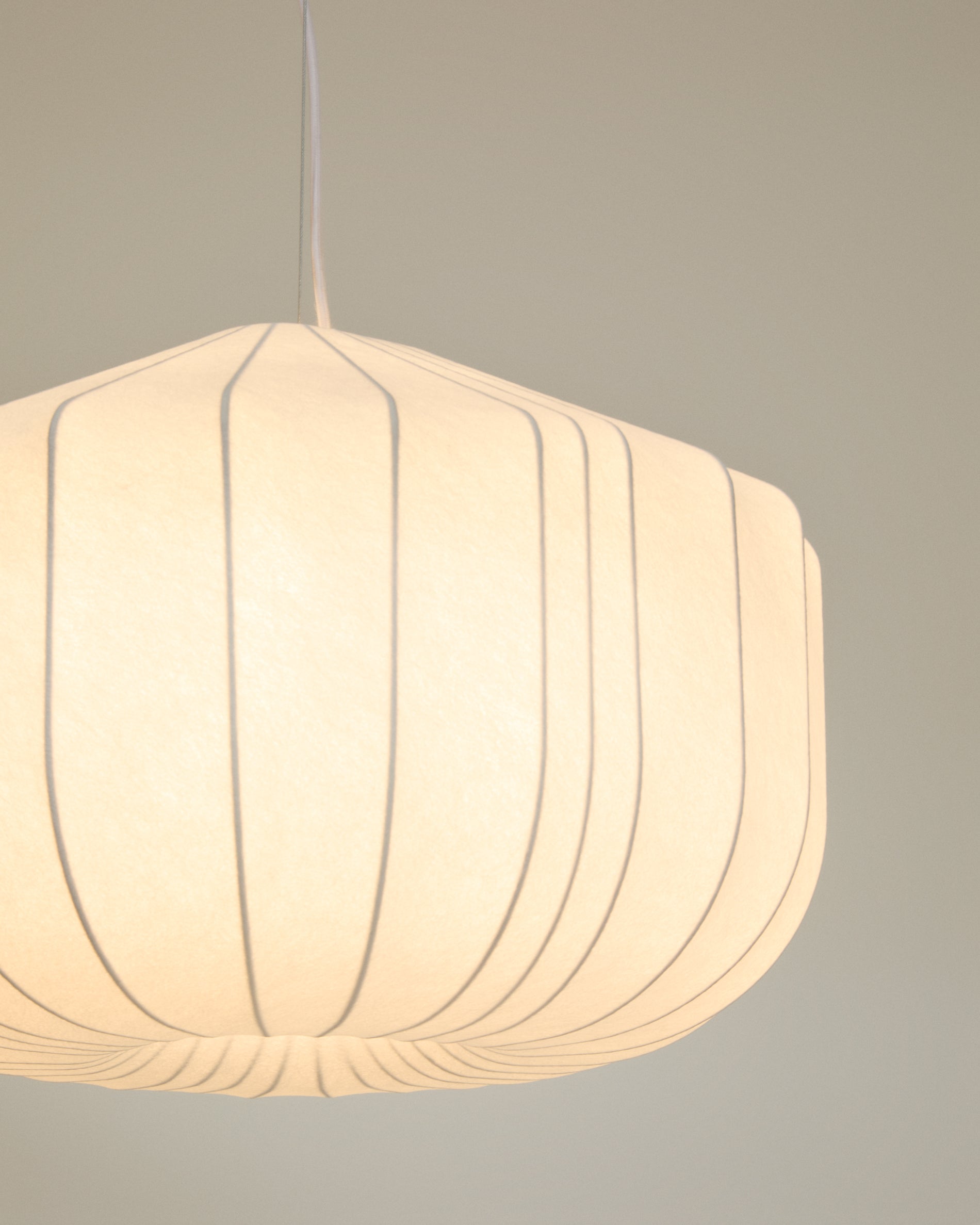 Somar ceiling lamp made with synthetic fibres and steel rods Ø51cm - Detail