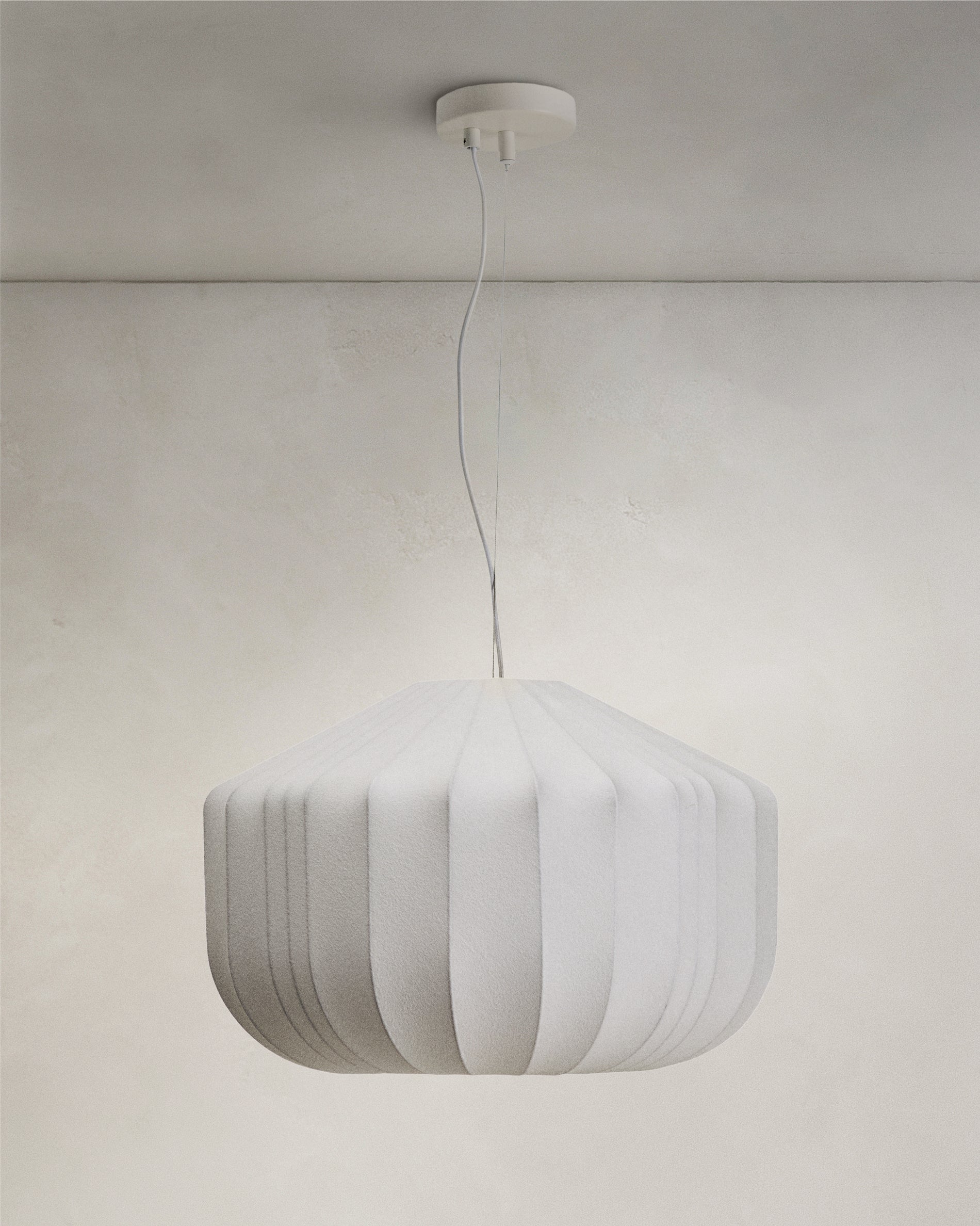 Somar ceiling lamp made with synthetic fibres and steel rods Ø51cm - Product View
