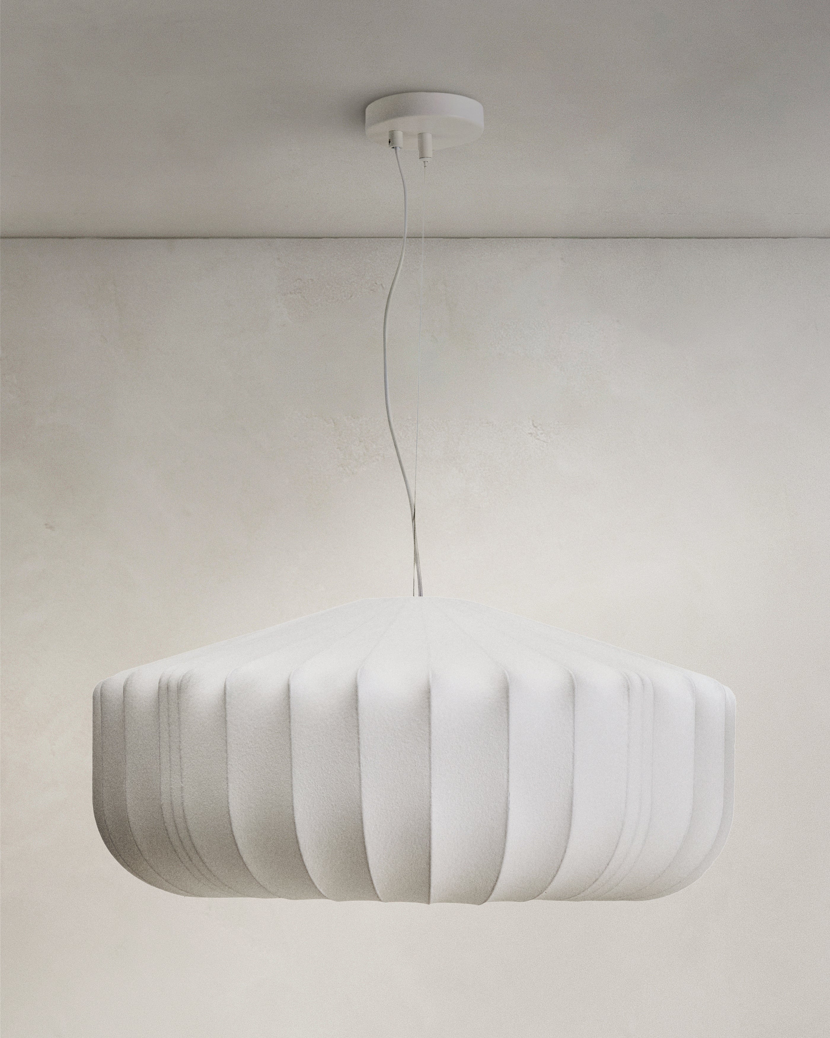 Somar ceiling lamp made with synthetic fibres and steel rods Ø76cm - Product Image