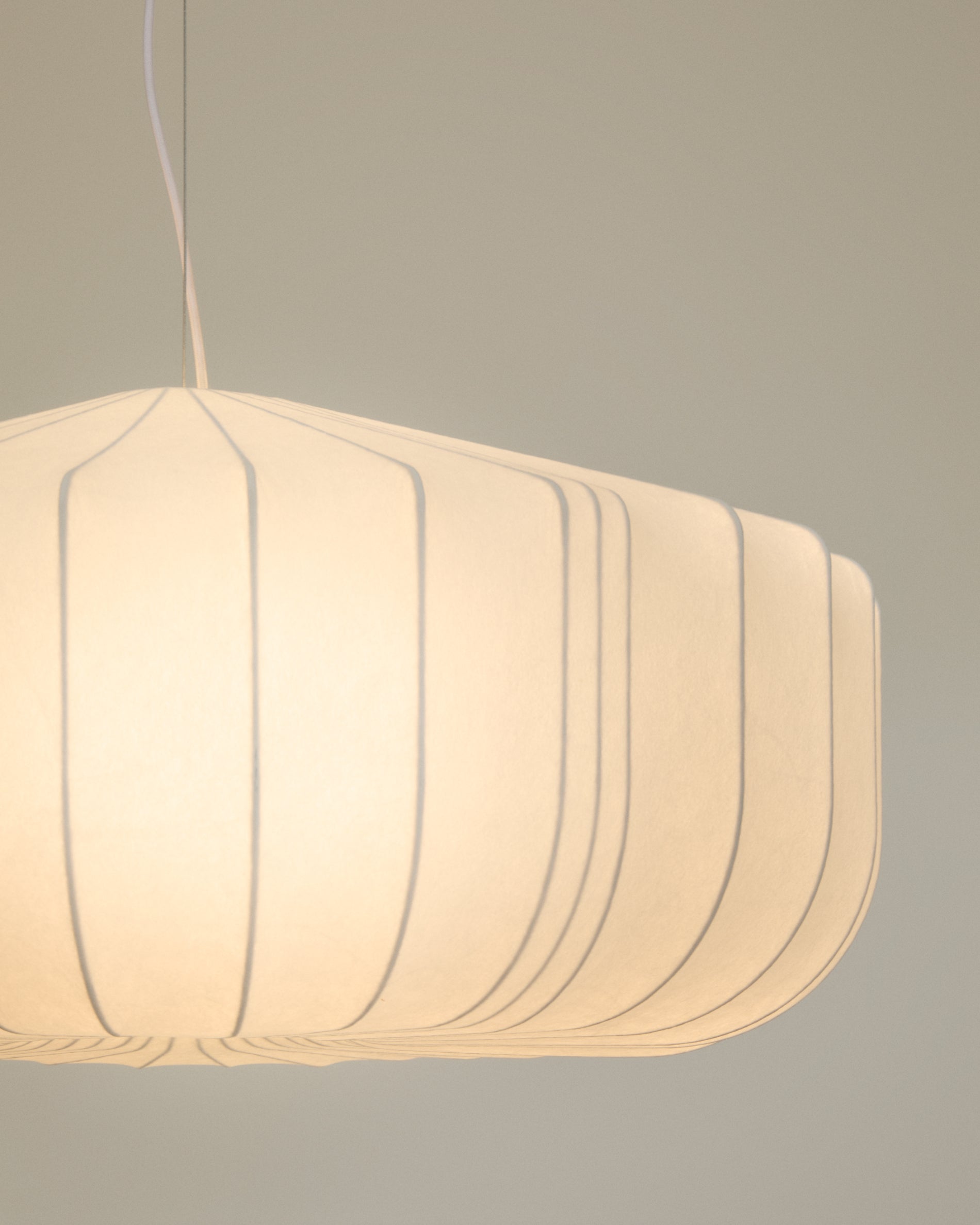 Somar ceiling lamp made with synthetic fibres and steel rods Ø76cm - Detail