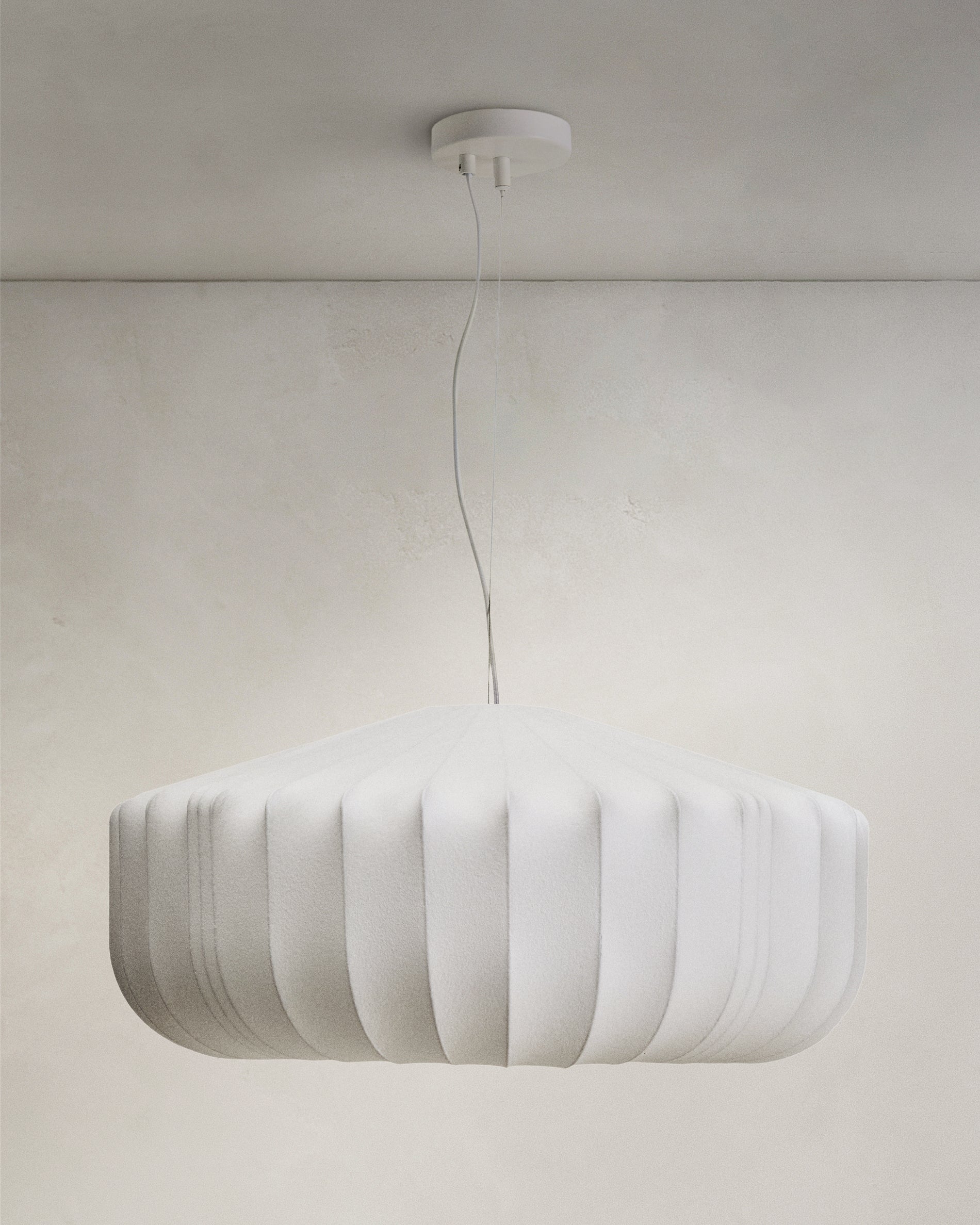Somar ceiling lamp made with synthetic fibres and steel rods Ø76cm - Product View