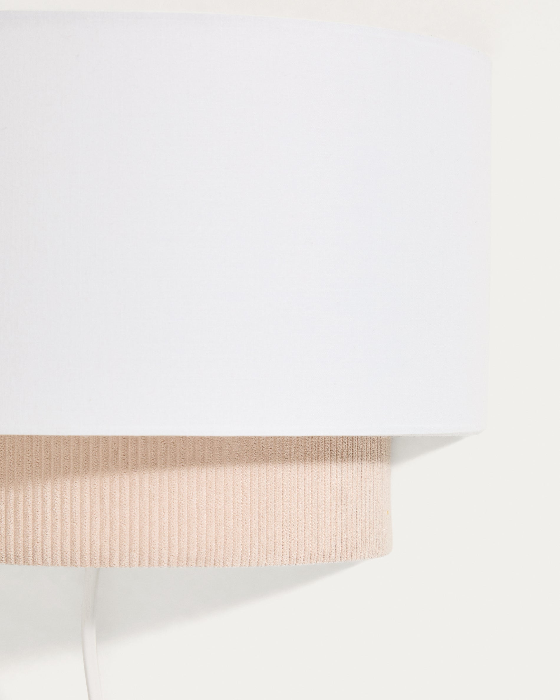 Bianella cotton and beige corduroy wall light Ø 40cm - Detail