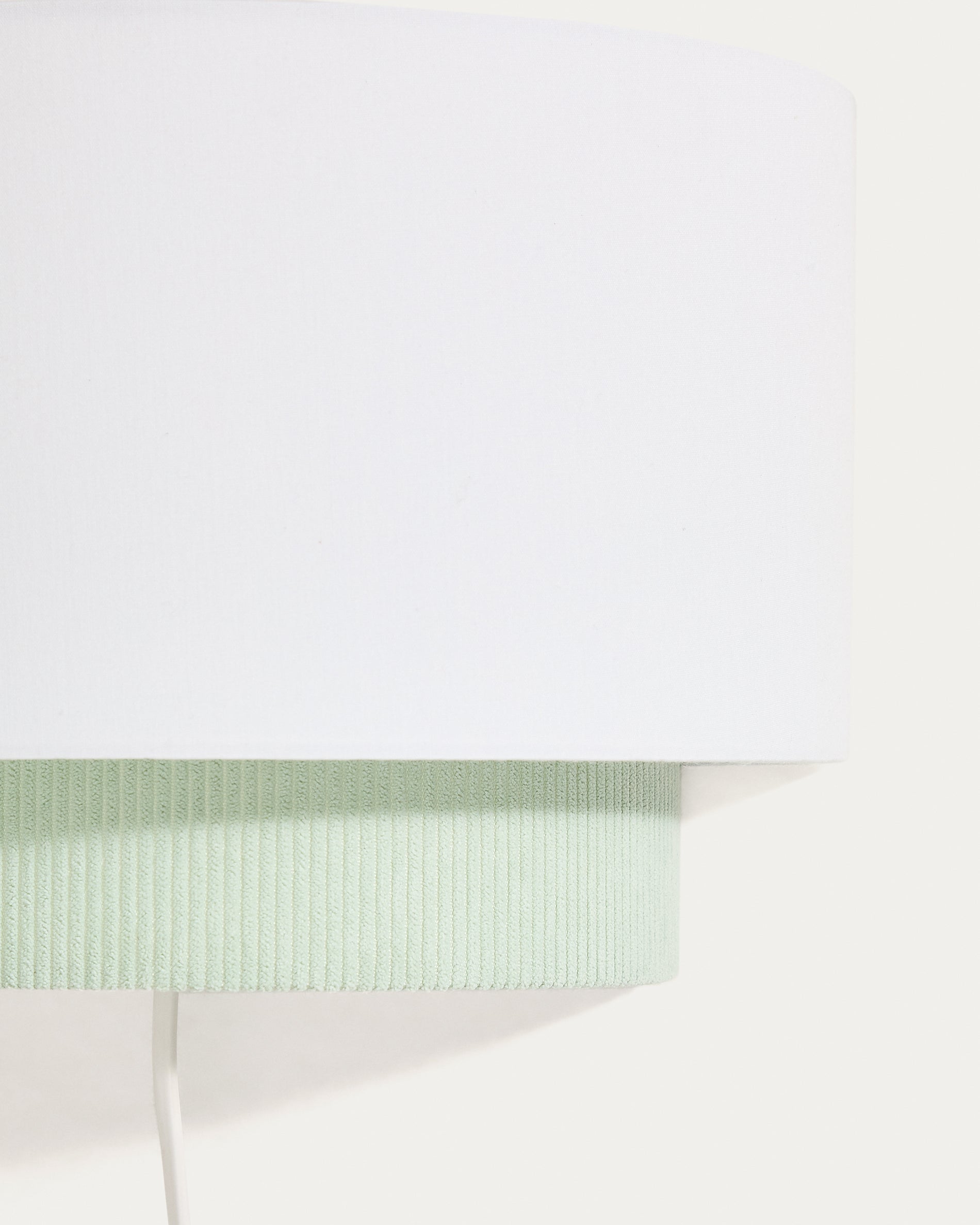 Bianella cotton and turquoise corduroy wall light Ø 40cm - Detail