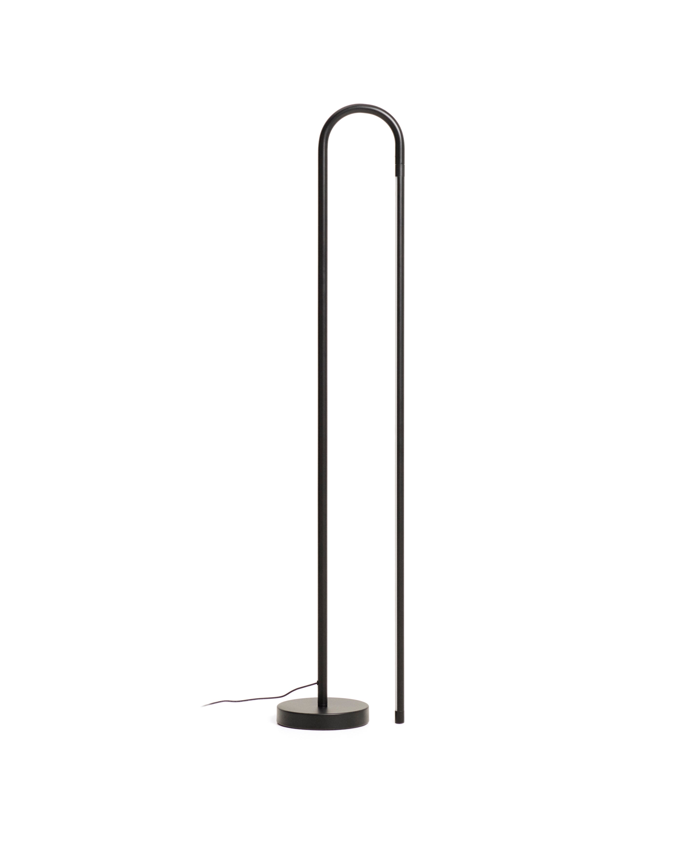Bow black aluminium floor lamp - Product Image
