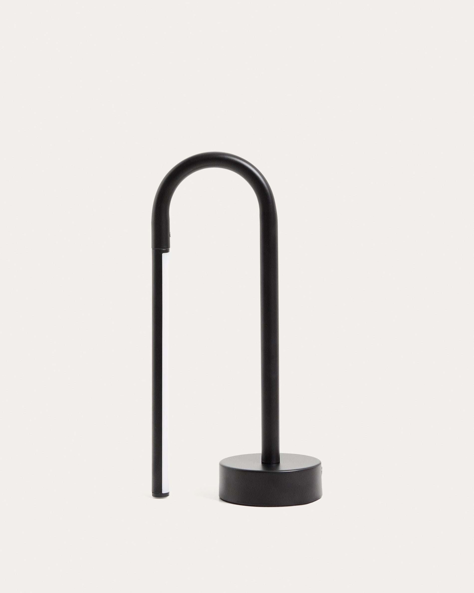 Bow black aluminium portable table lamp - Product View