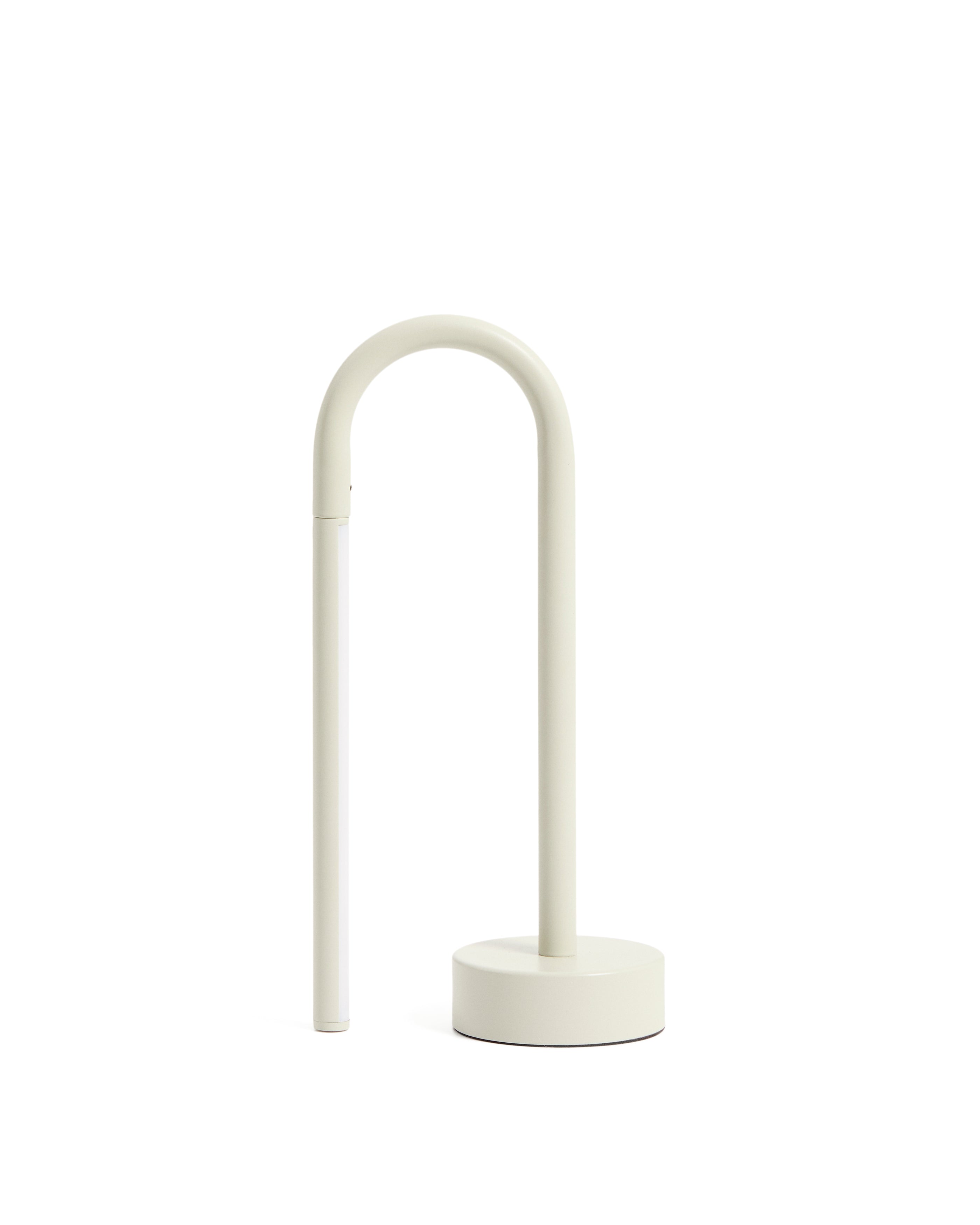 Bow grey aluminium portable table lamp - Product Image