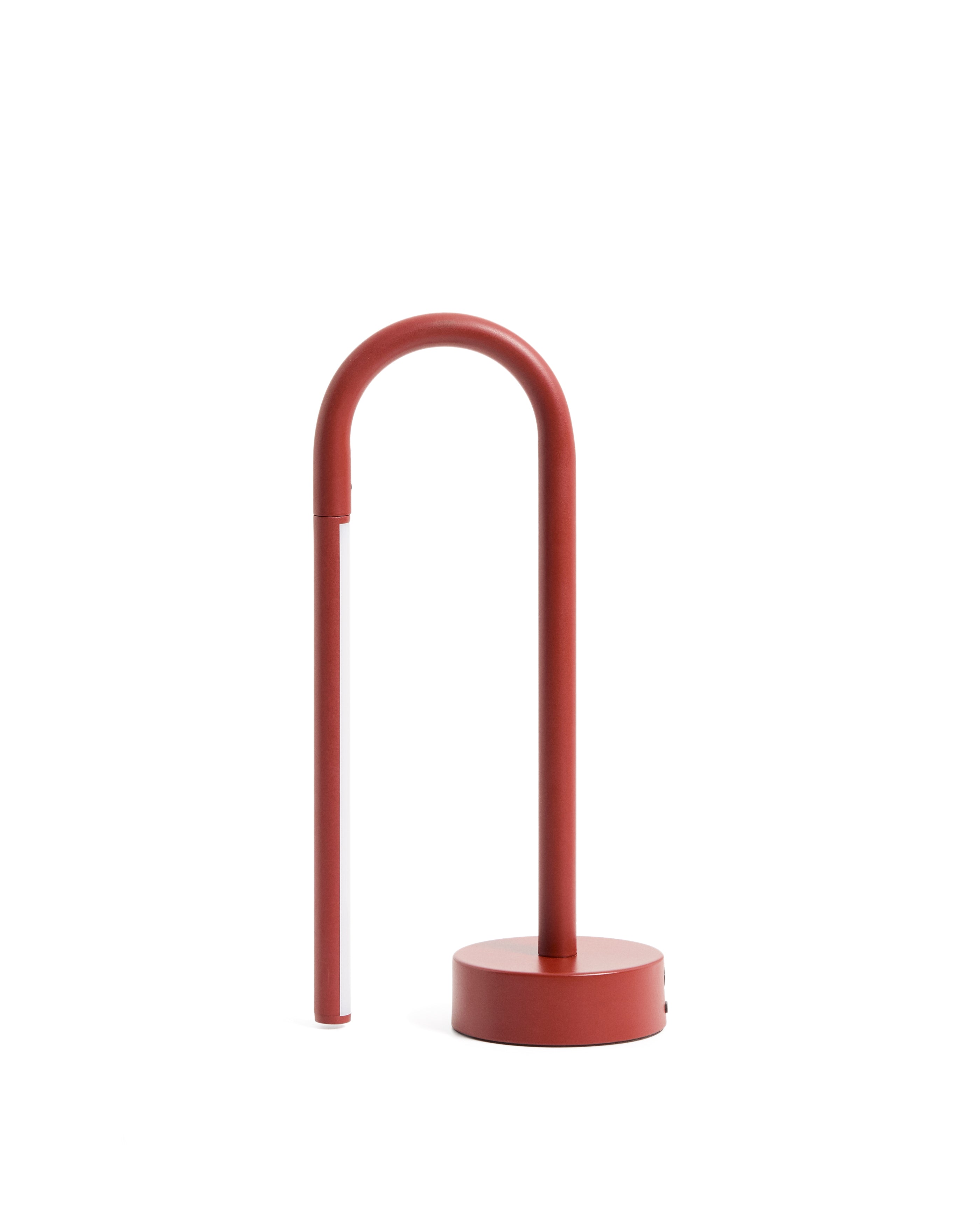 Bow red aluminium portable table lamp - Product Image