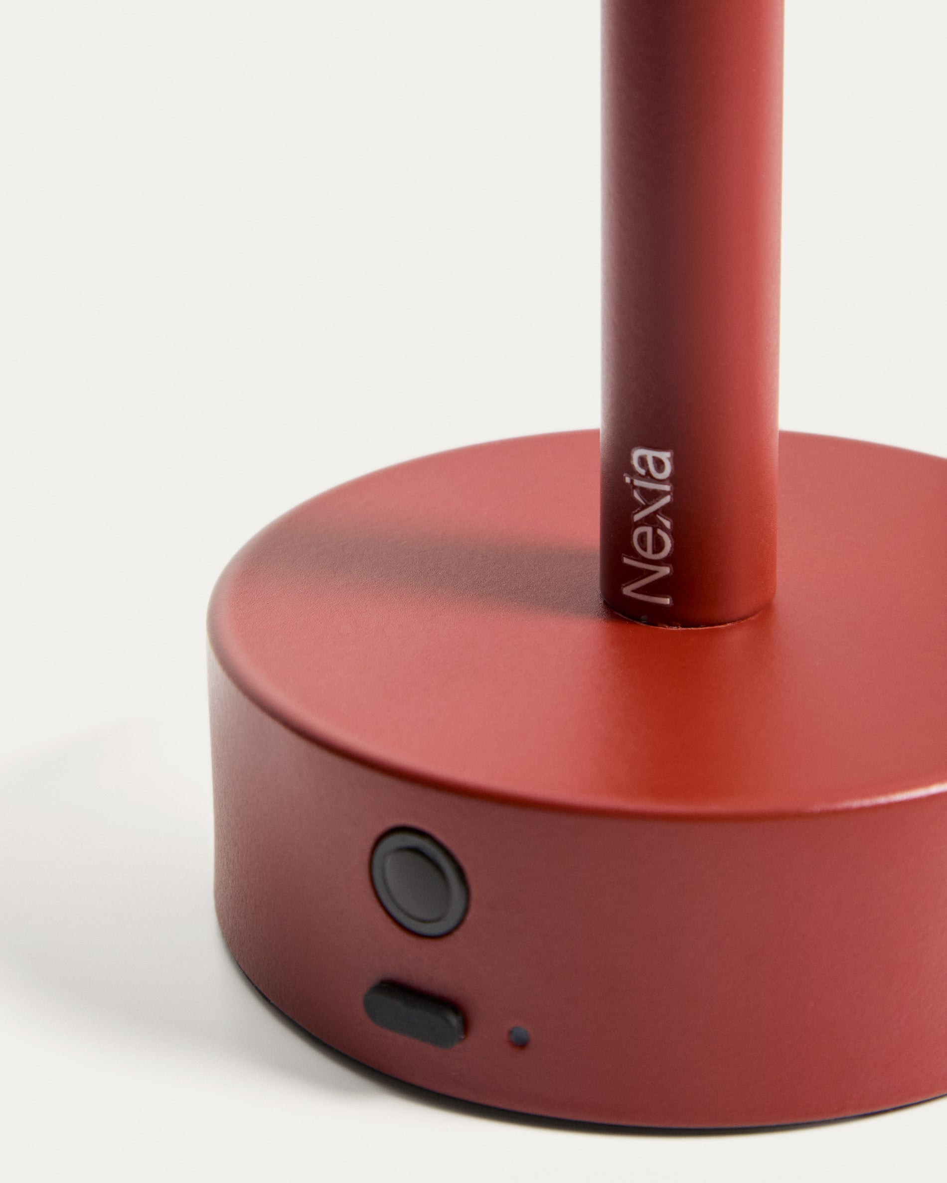 Bow red aluminium portable table lamp - Detail
