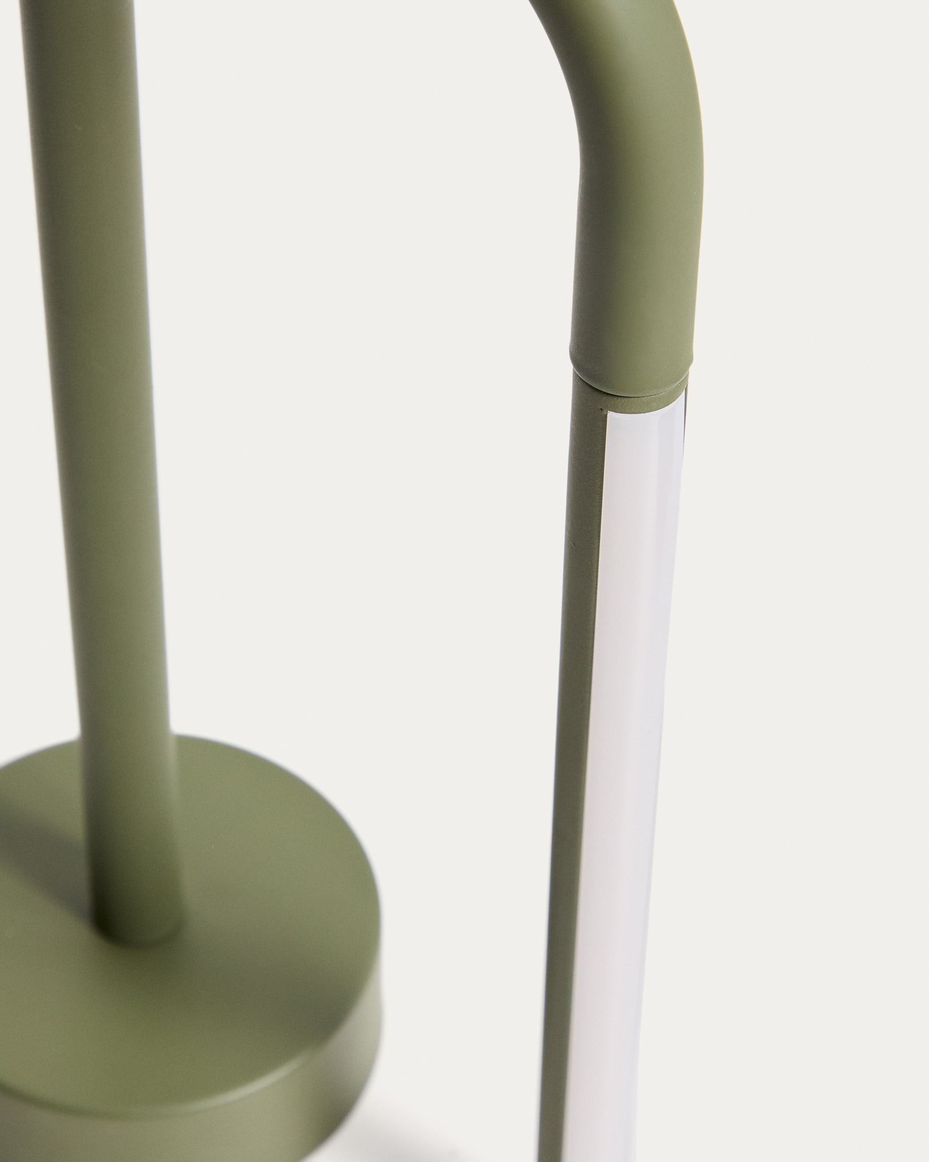 Bow green aluminium portable table lamp - Detail