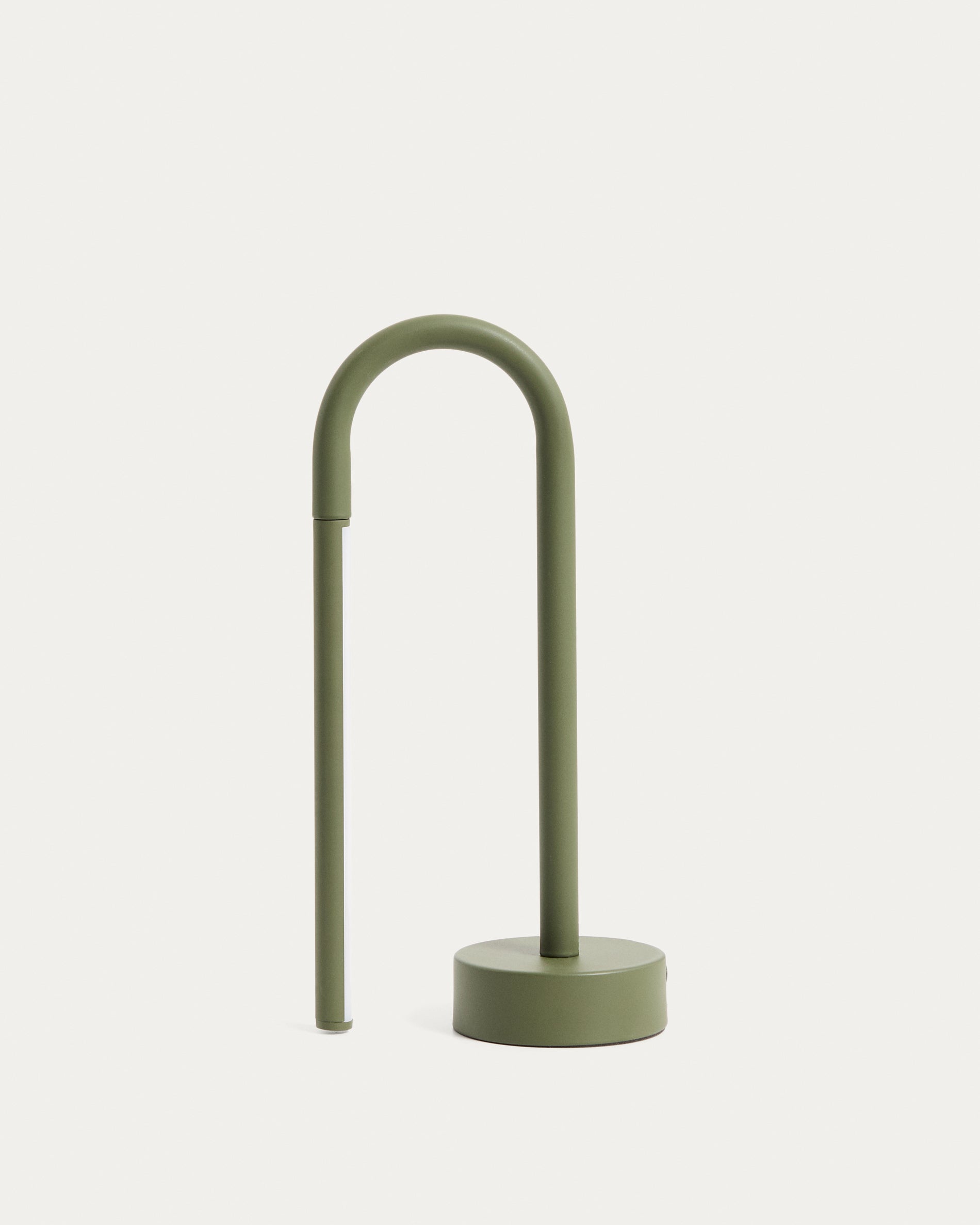 Bow green aluminium portable table lamp - Product View