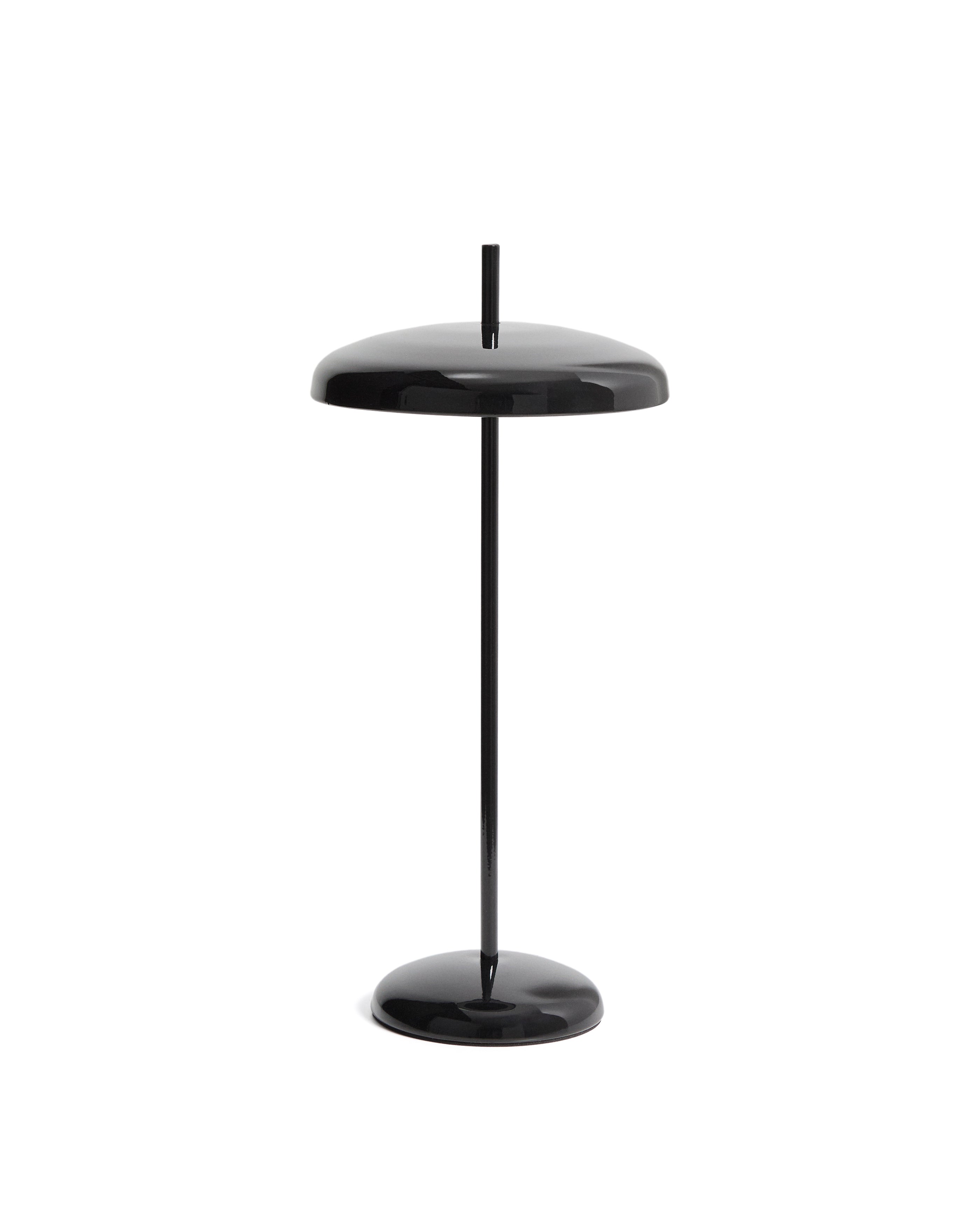 Porte black aluminium portable table lamp - Product Image