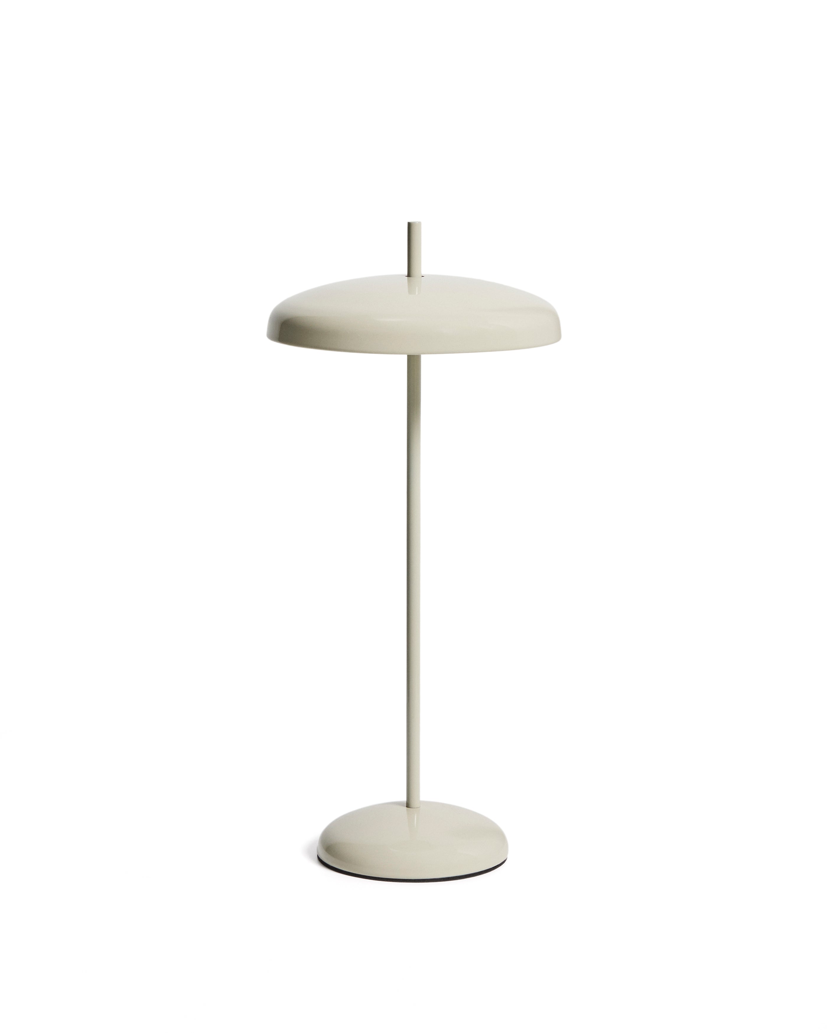 Porte light grey aluminium portable table lamp - Product Image