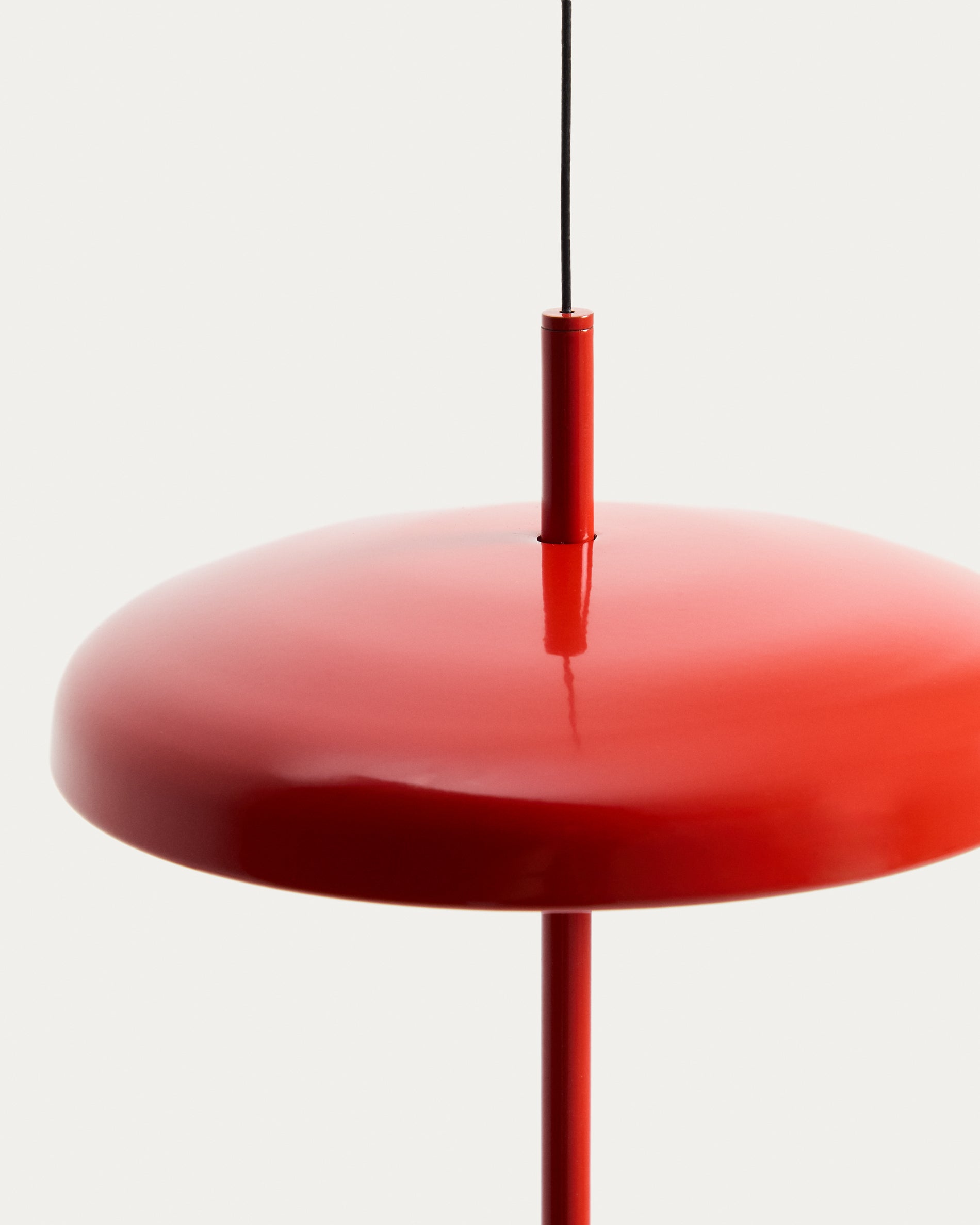 Porte red aluminium portable ceiling lamp Ø 16 cm - Detail