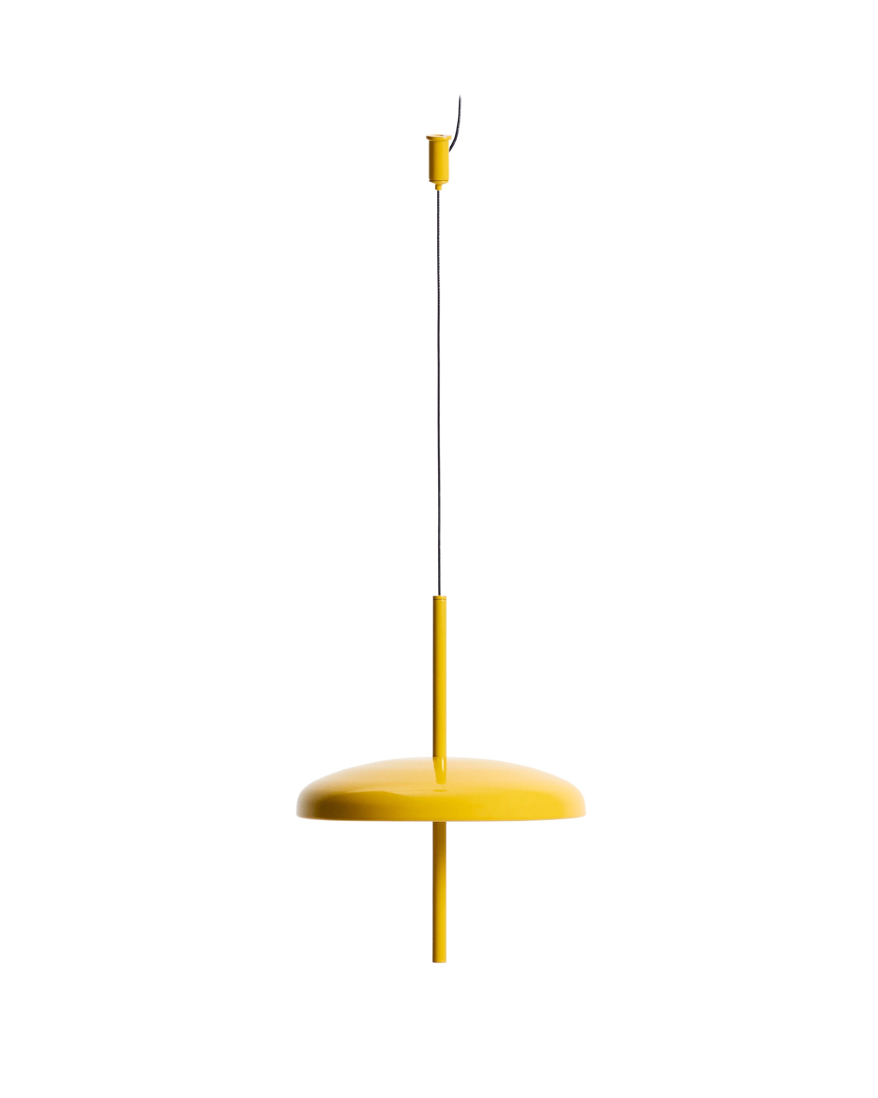 Porte yellow aluminium portable ceiling lamp Ø 16 cm - Product Image