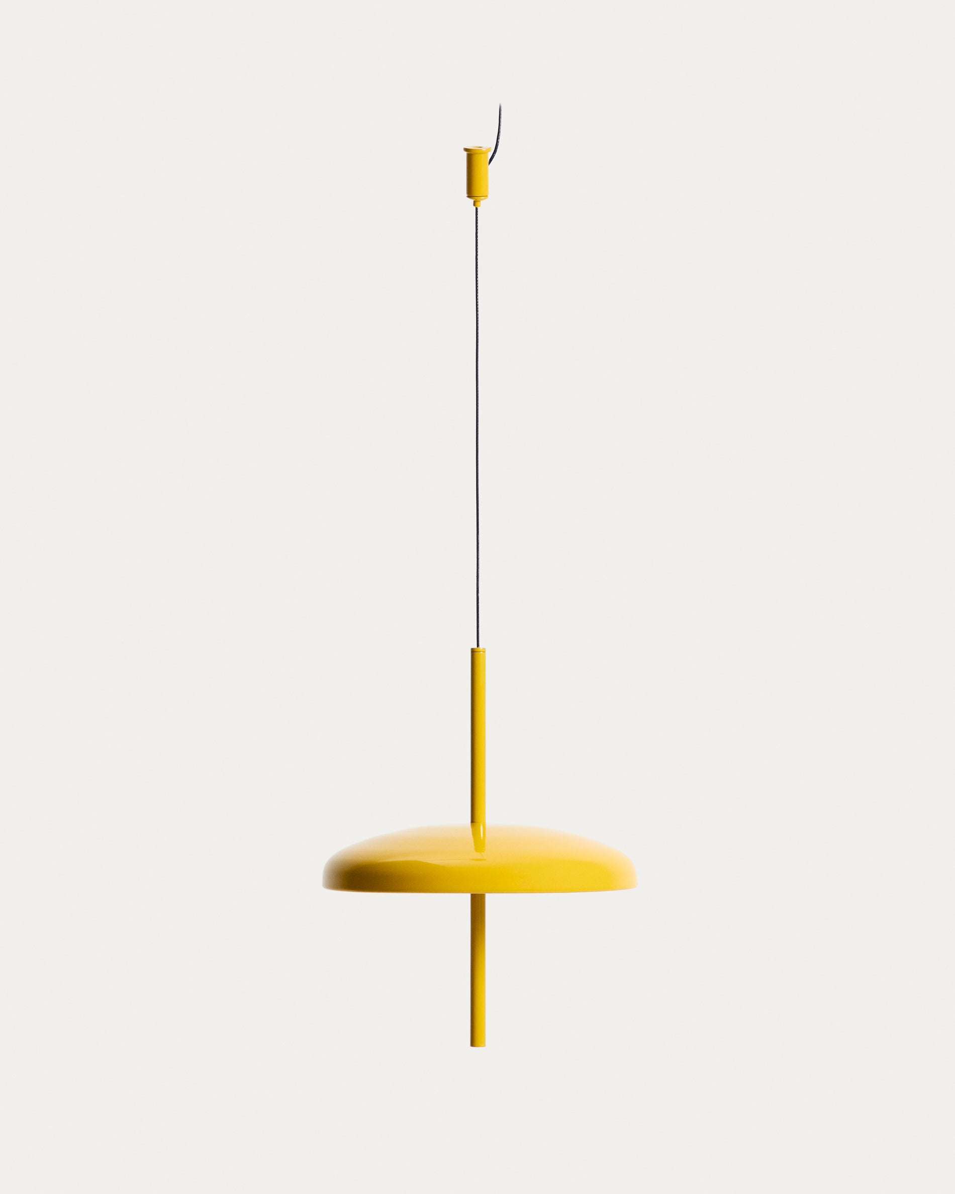 Porte yellow aluminium portable ceiling lamp Ø 16 cm - Product View