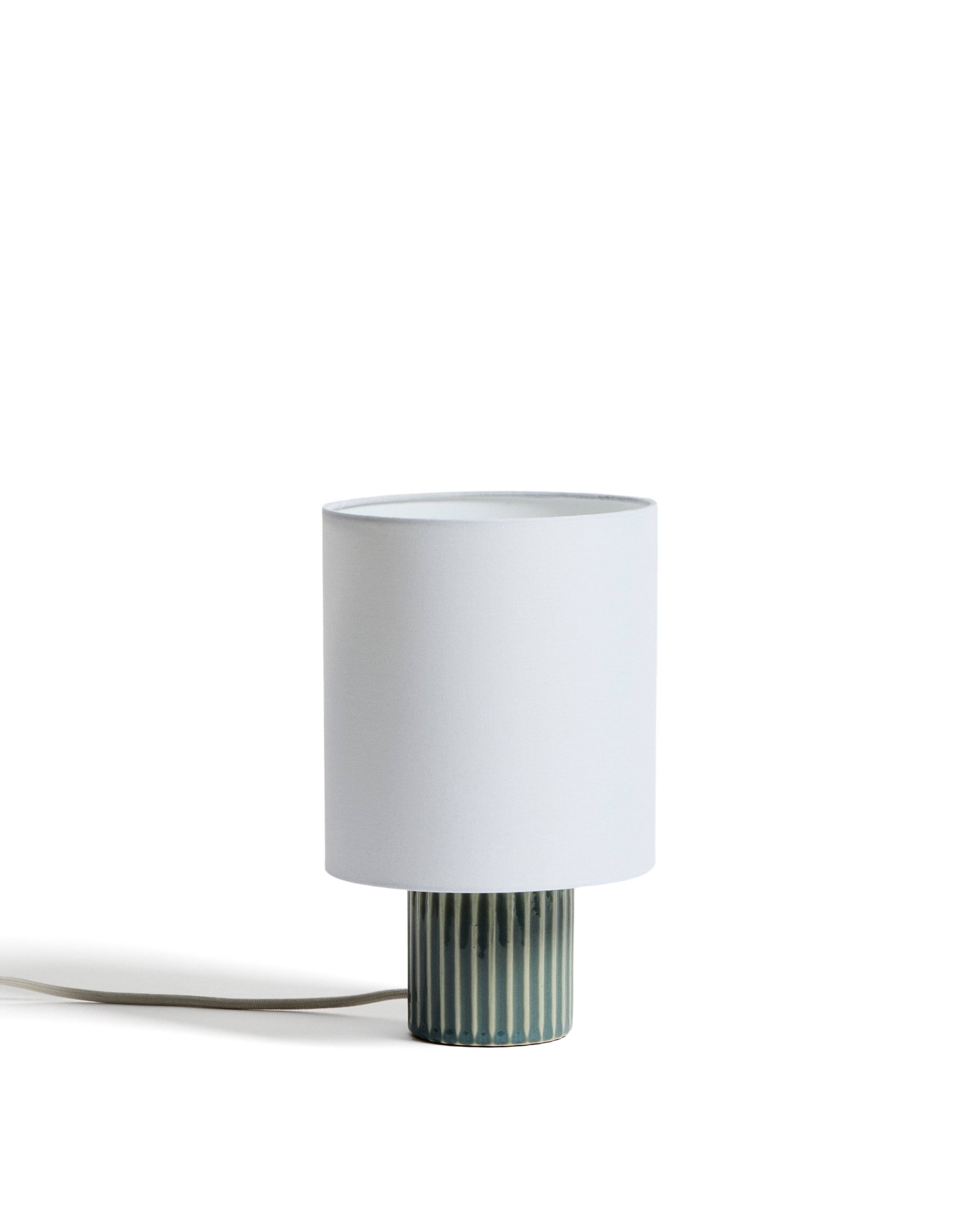Eshe ceramic table lamp with green and white finish - Product Image