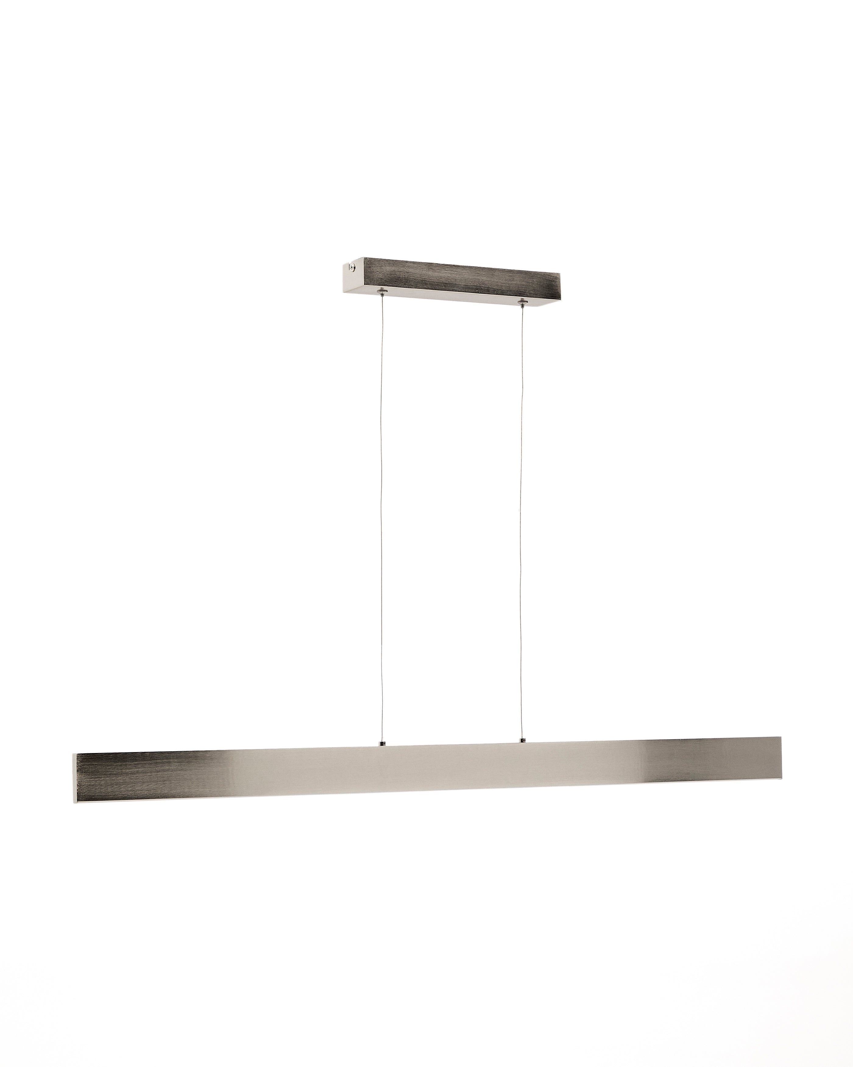 Boadella aluminium ceiling lamp with silver brushed painted finish - Product Image