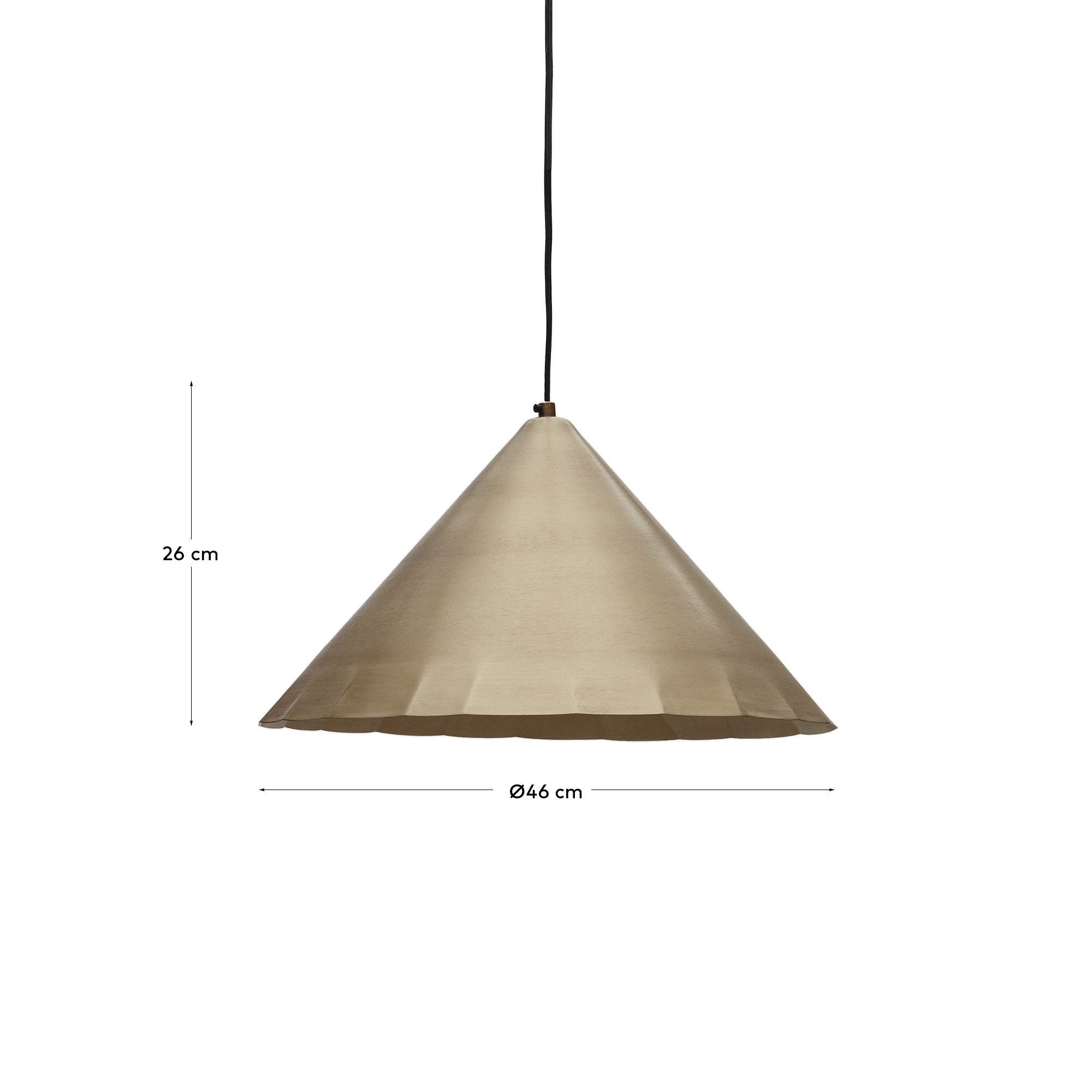 Parlava brass ceiling lamp, Ø 46 cm - Measurements