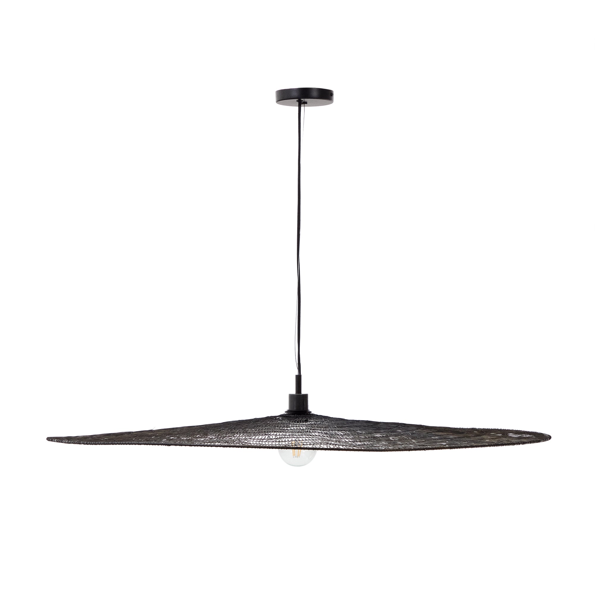 Makai metal ceiling lamp with black finish Ø 100 cm - Product Image