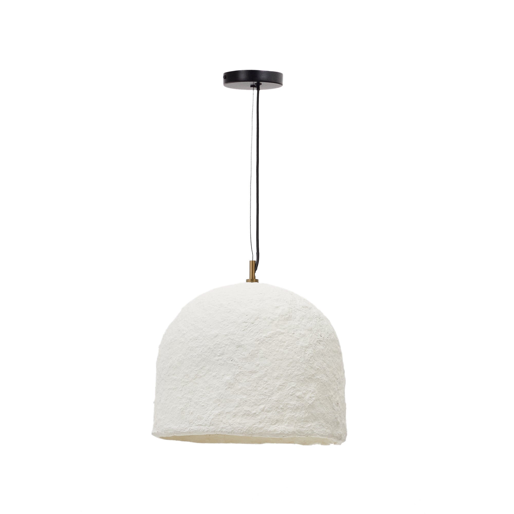 Sineu white papier-mâché ceiling lamp Ø 34,5 cm - Product Image