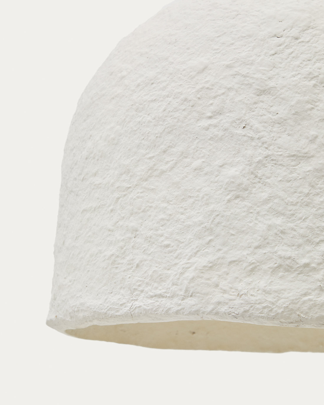 Sineu white papier-mâché ceiling lamp Ø 34,5 cm - Detail