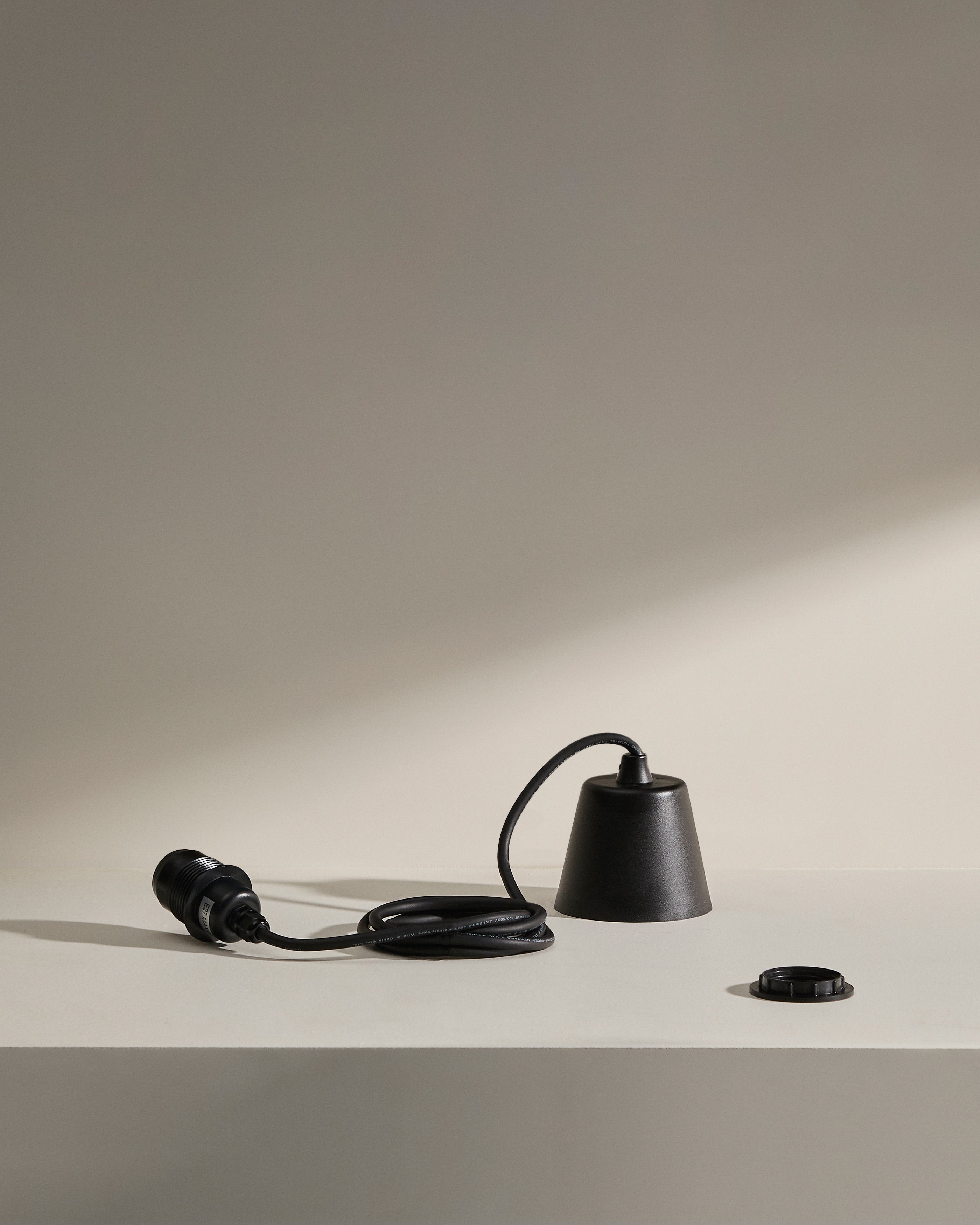 Albir black outdoor ceiling lamp mount - Product Image