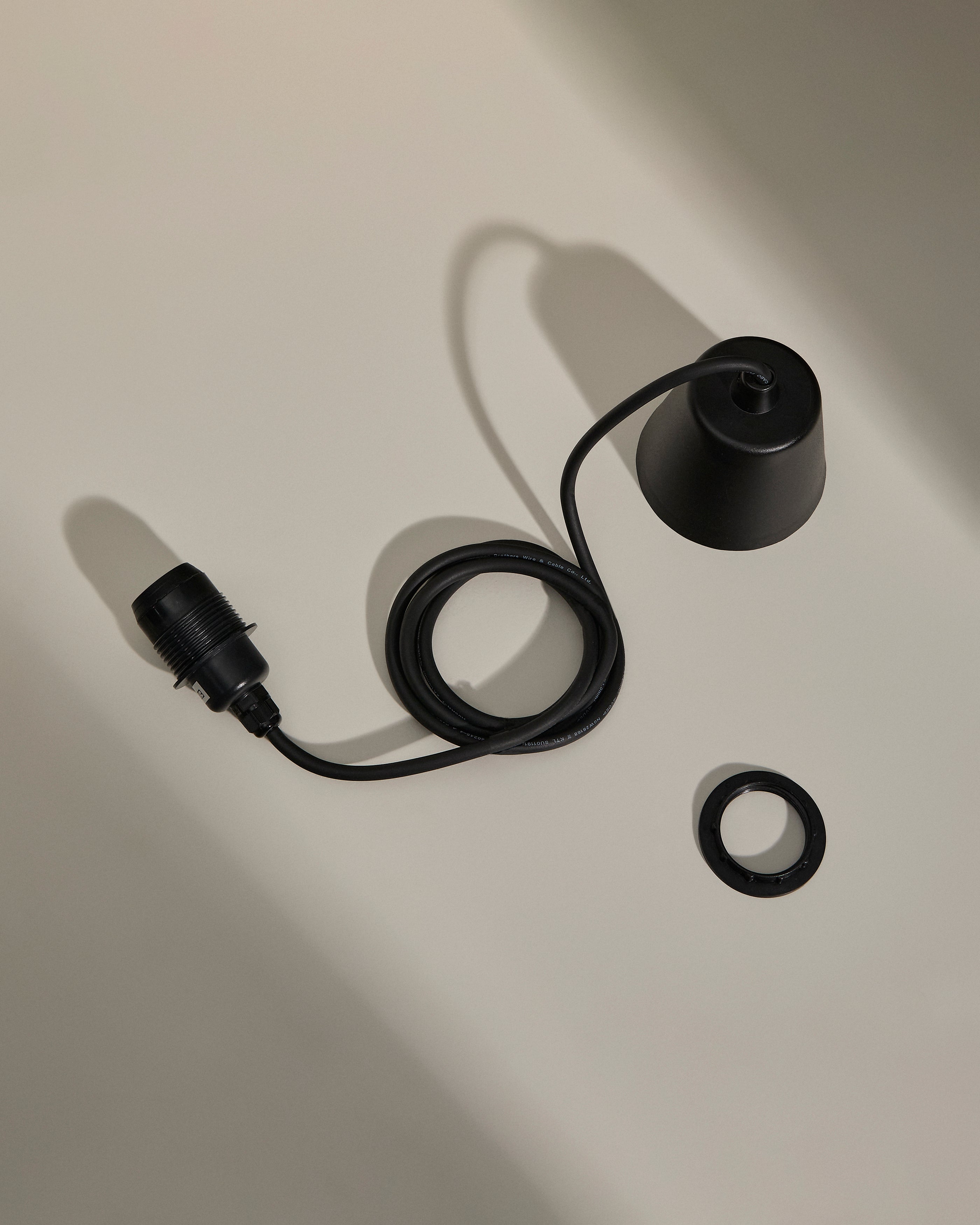Albir black outdoor ceiling lamp mount - Product Image