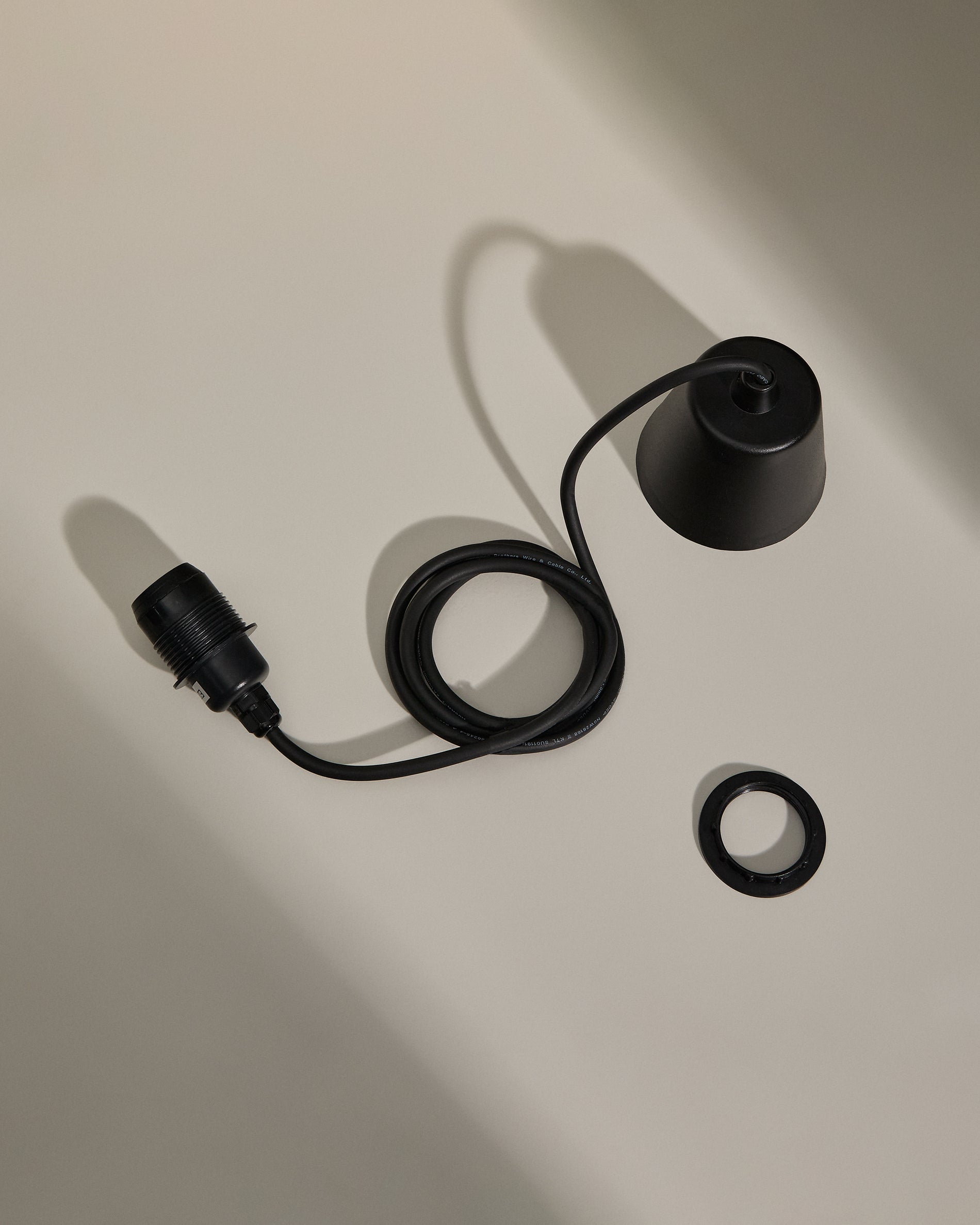 Albir black outdoor ceiling lamp mount - Product View
