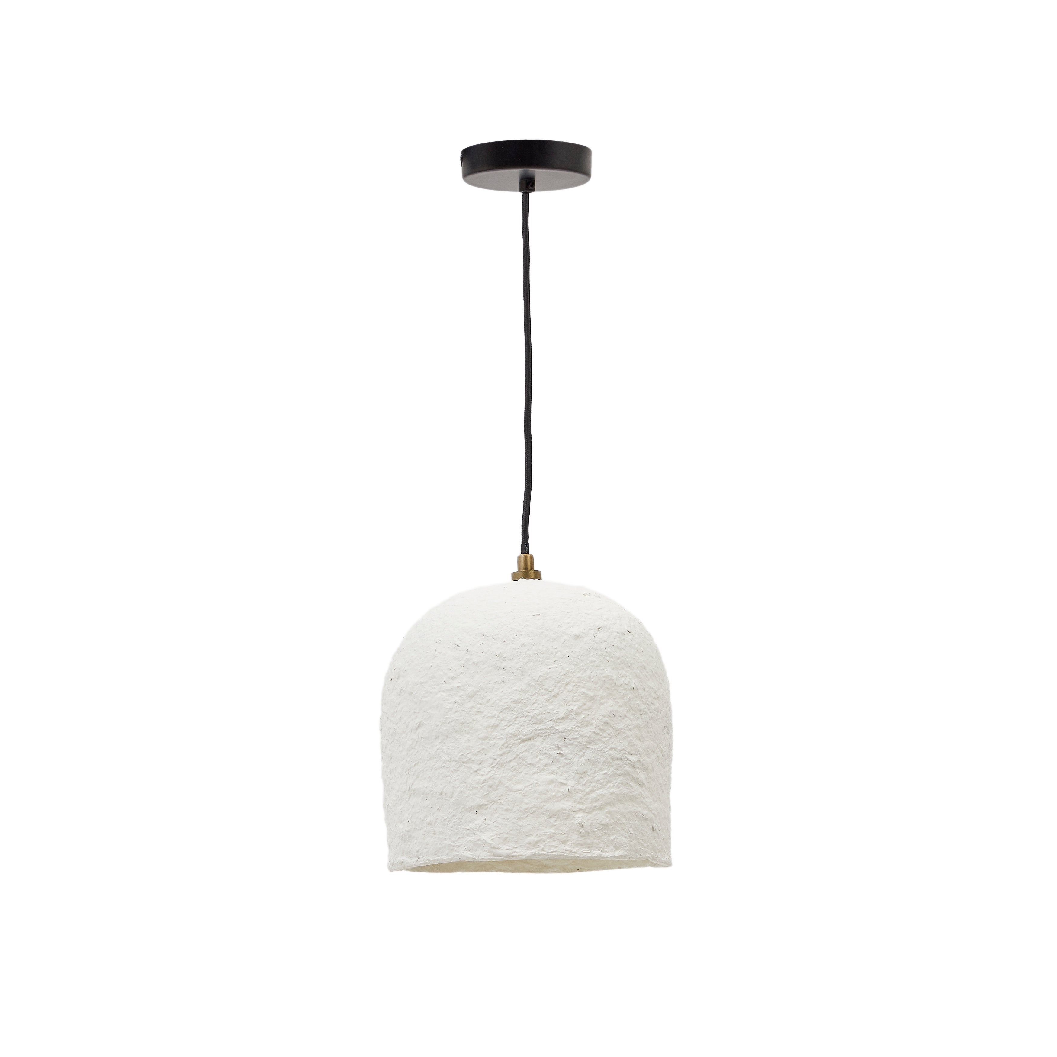 Calvia white papier-mâché ceiling lamp Ø 25 cm