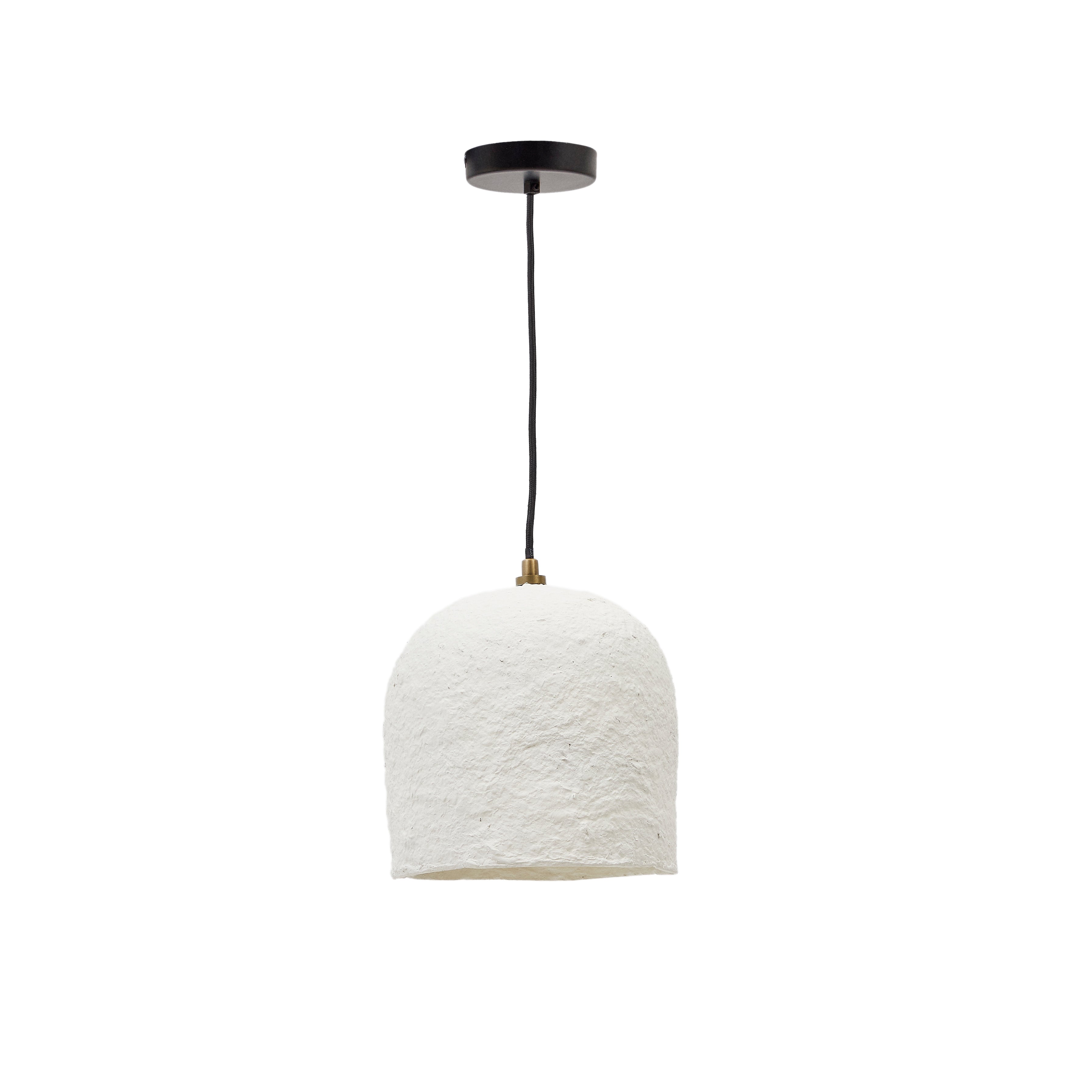 Calvia white papier-mâché ceiling lamp Ø 25 cm - Product Image