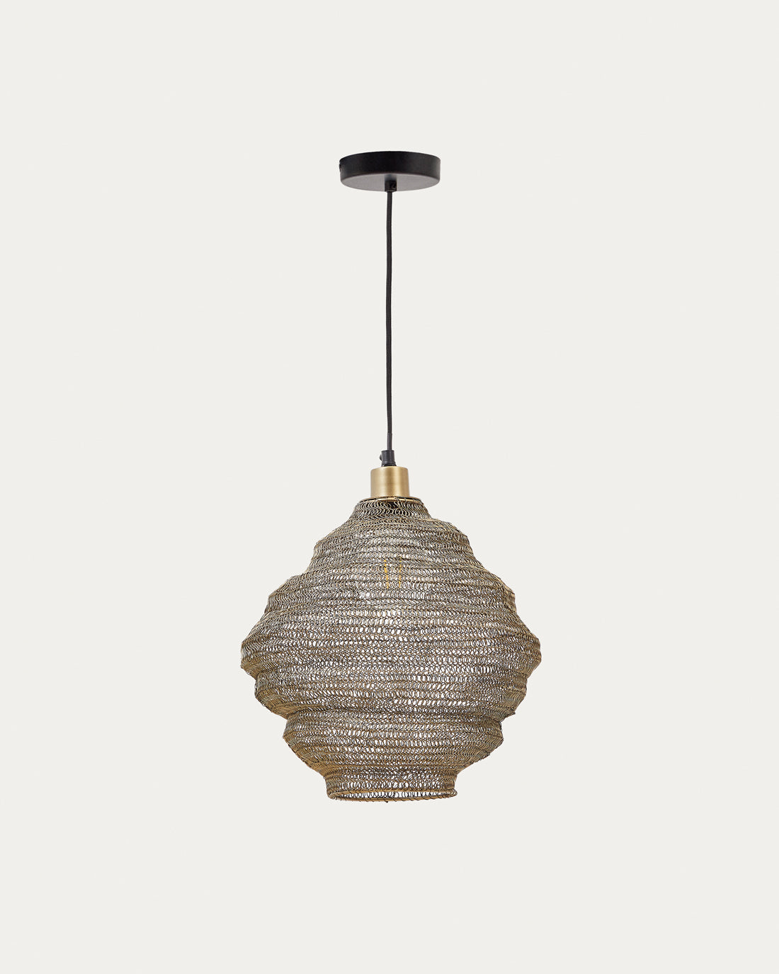 Sarraco gold metal ceiling lamp Ø 30 cm - Product View