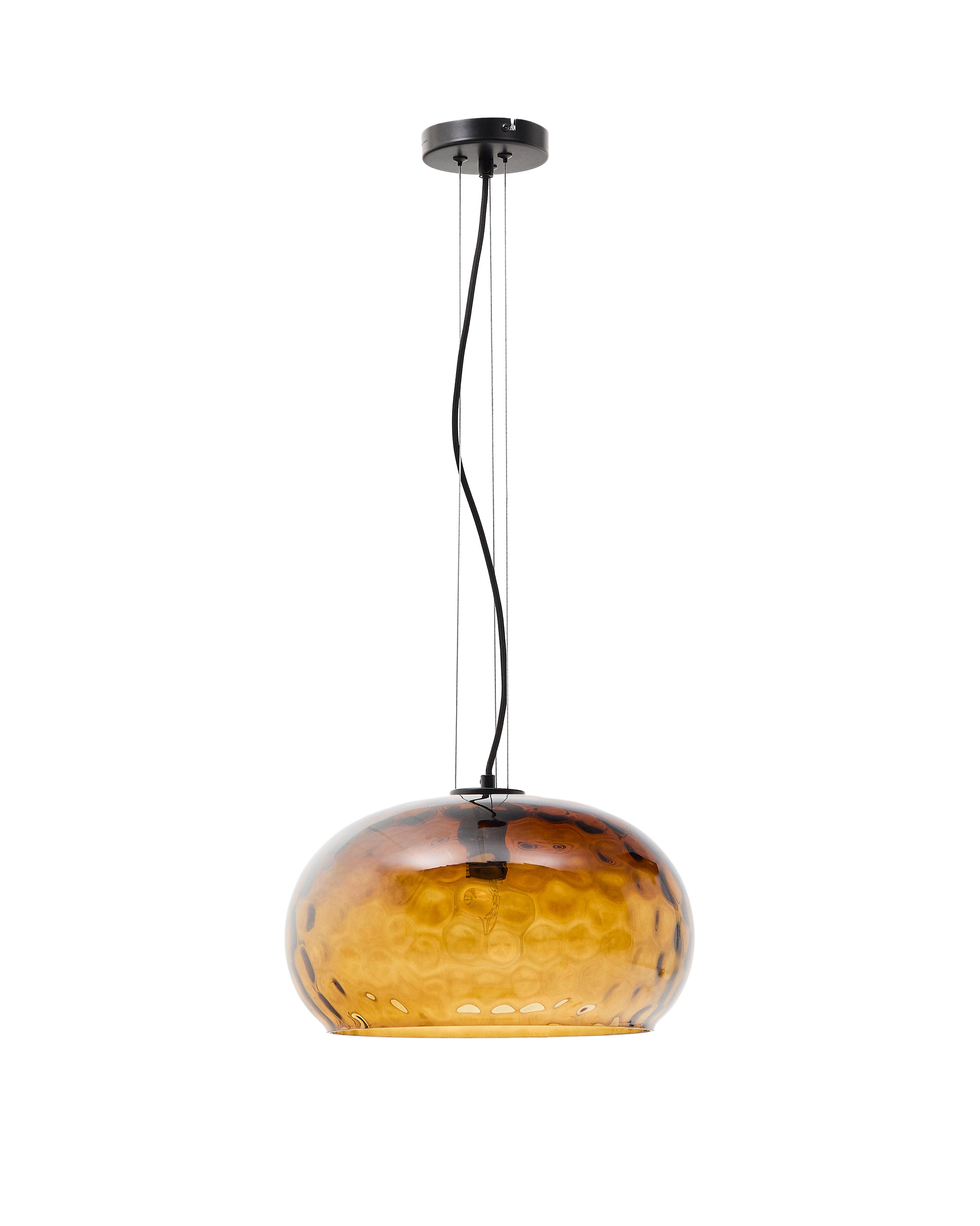 Balma brown glass ceiling lamp, Ø 40 cm - Product Image