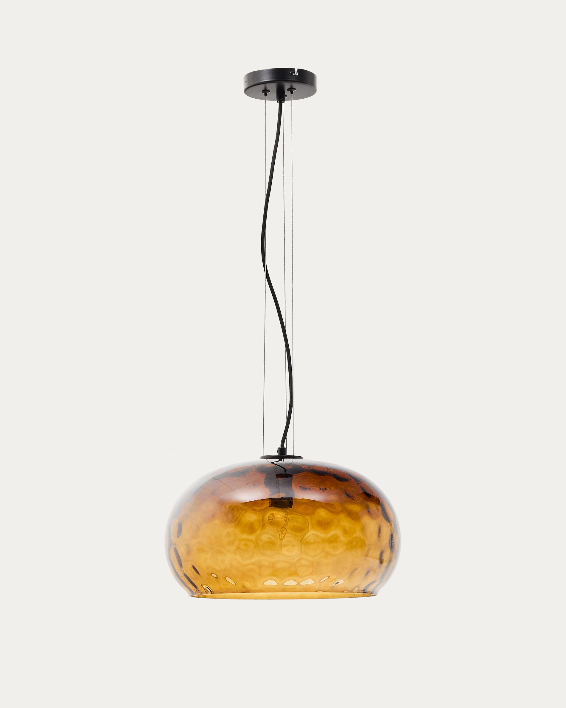 Balma brown glass ceiling lamp, Ø 40 cm - Product View