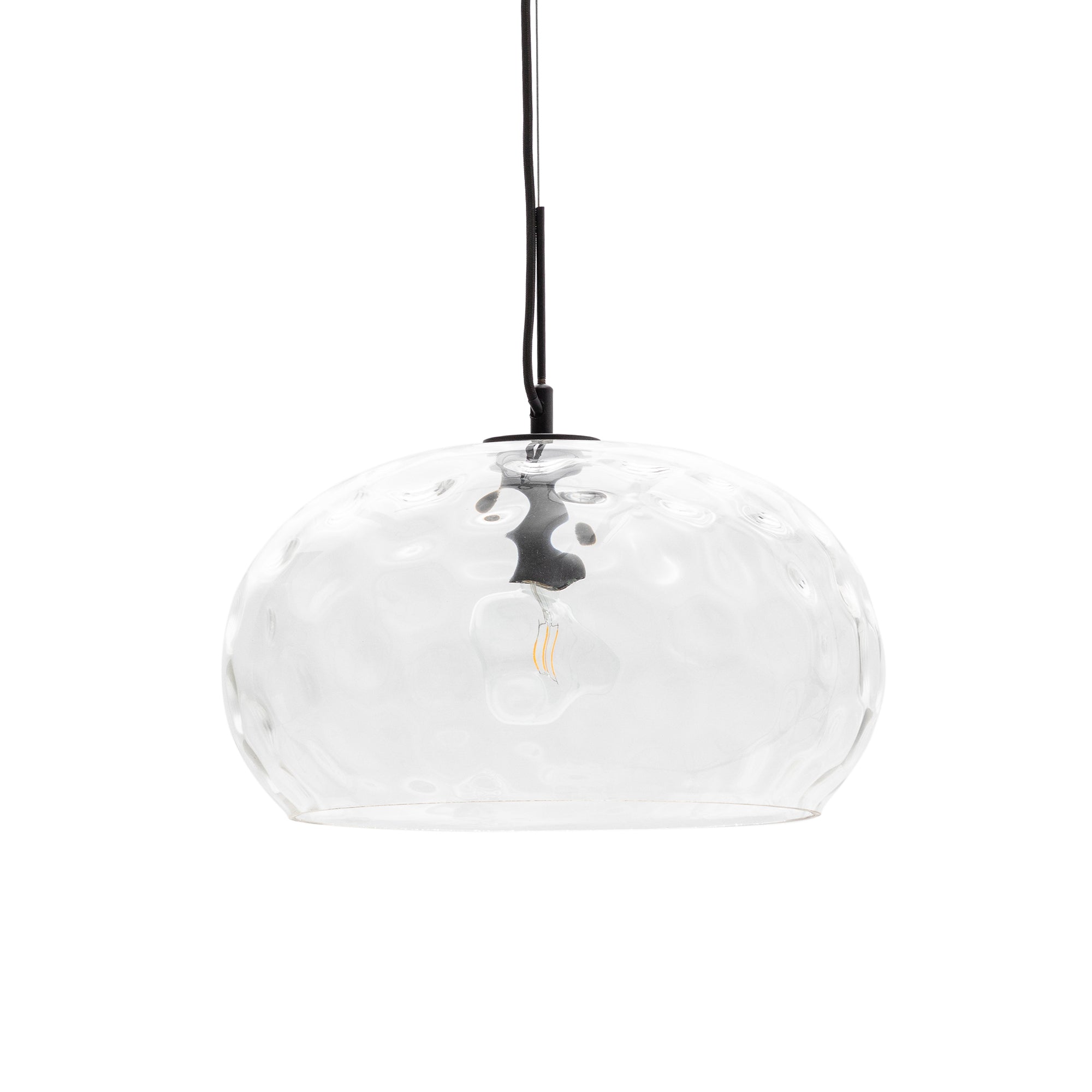 Balma transparent glass ceiling lamp, Ø 40 cm - Product Image