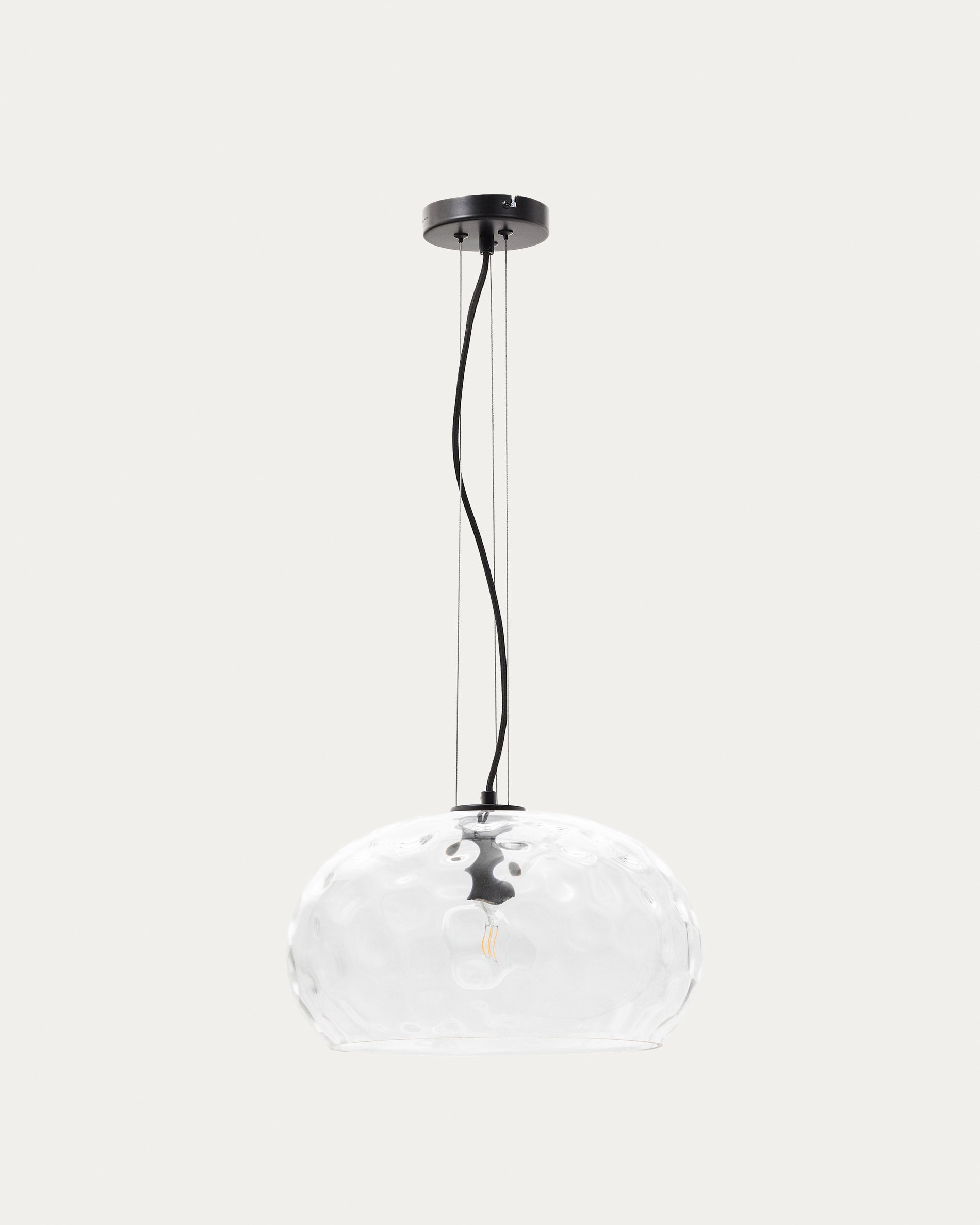 Balma transparent glass ceiling lamp, Ø 40 cm - Product View