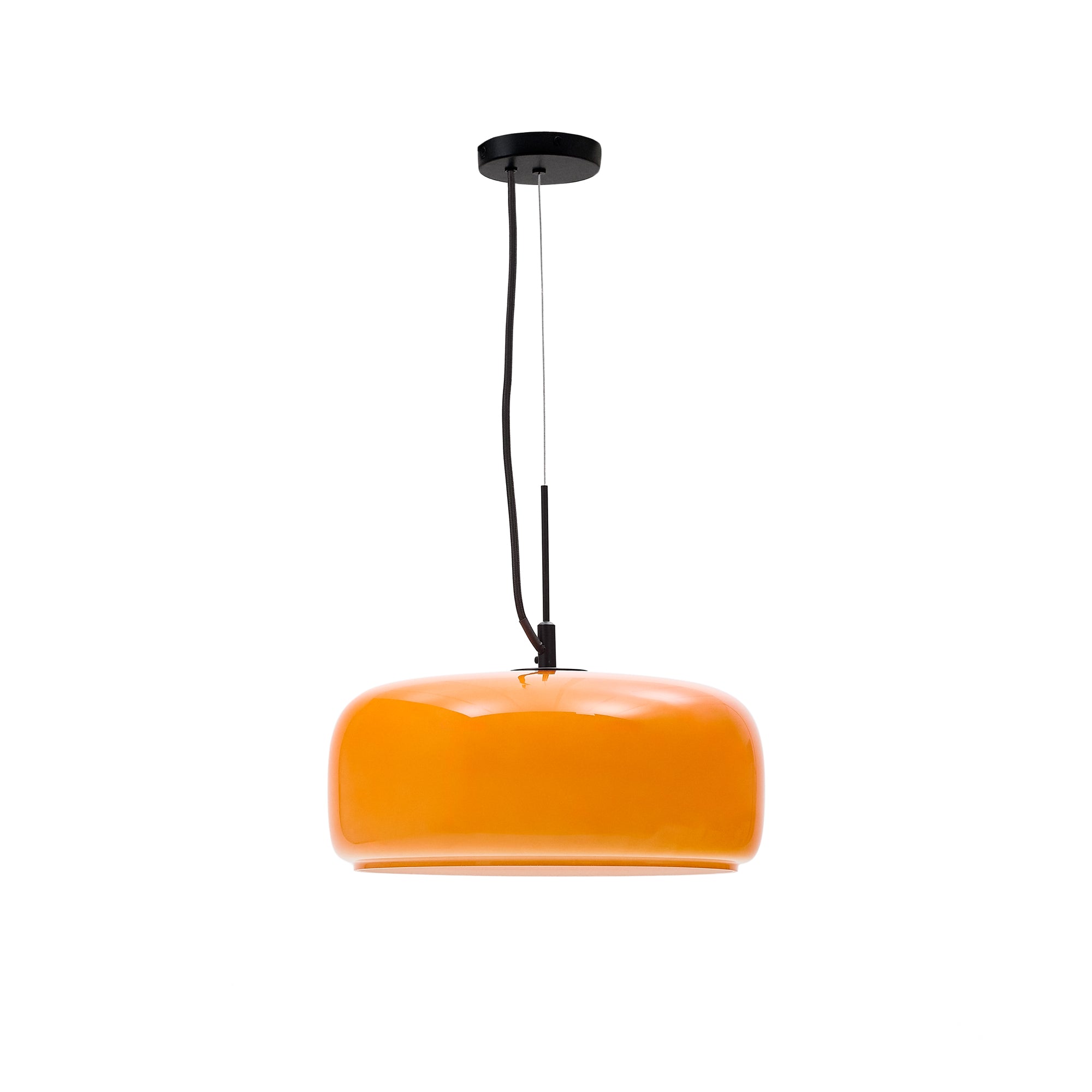 Reig orange glass ceiling lamp, Ø 38 cm - Product Image