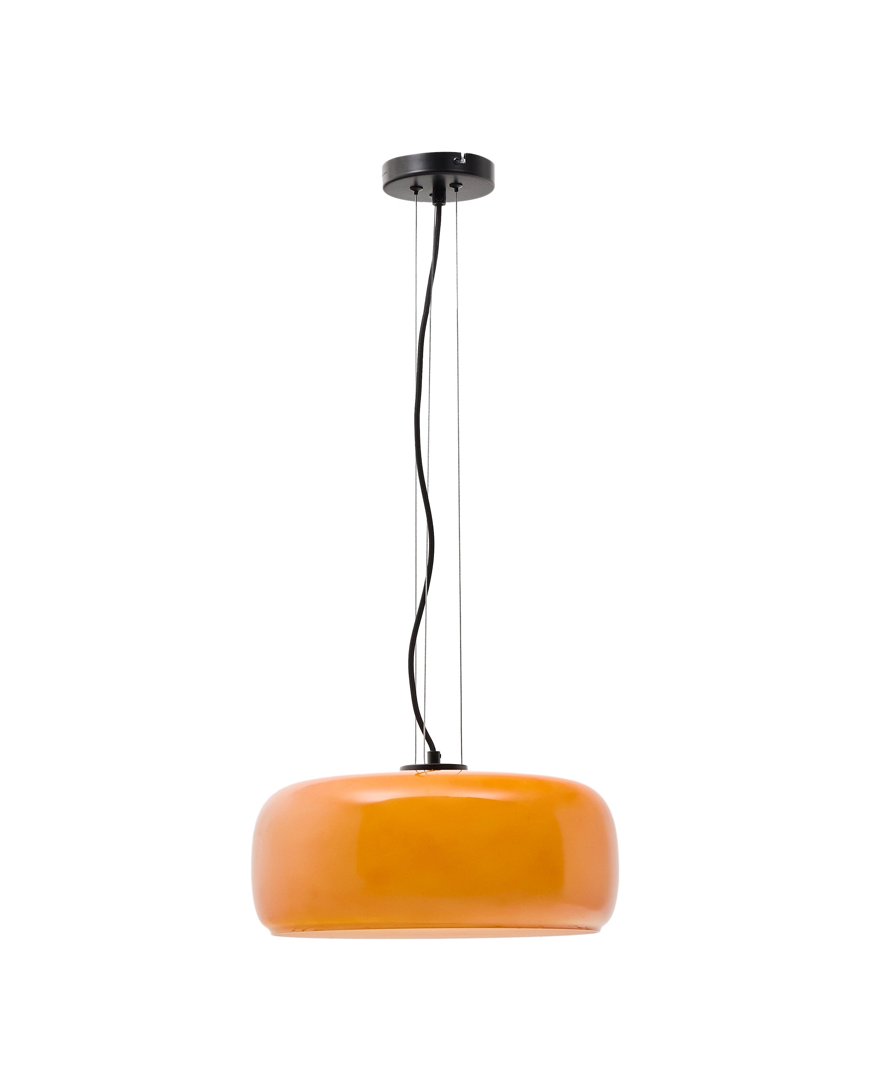Reig orange glass ceiling lamp, Ø 38 cm - Product Image