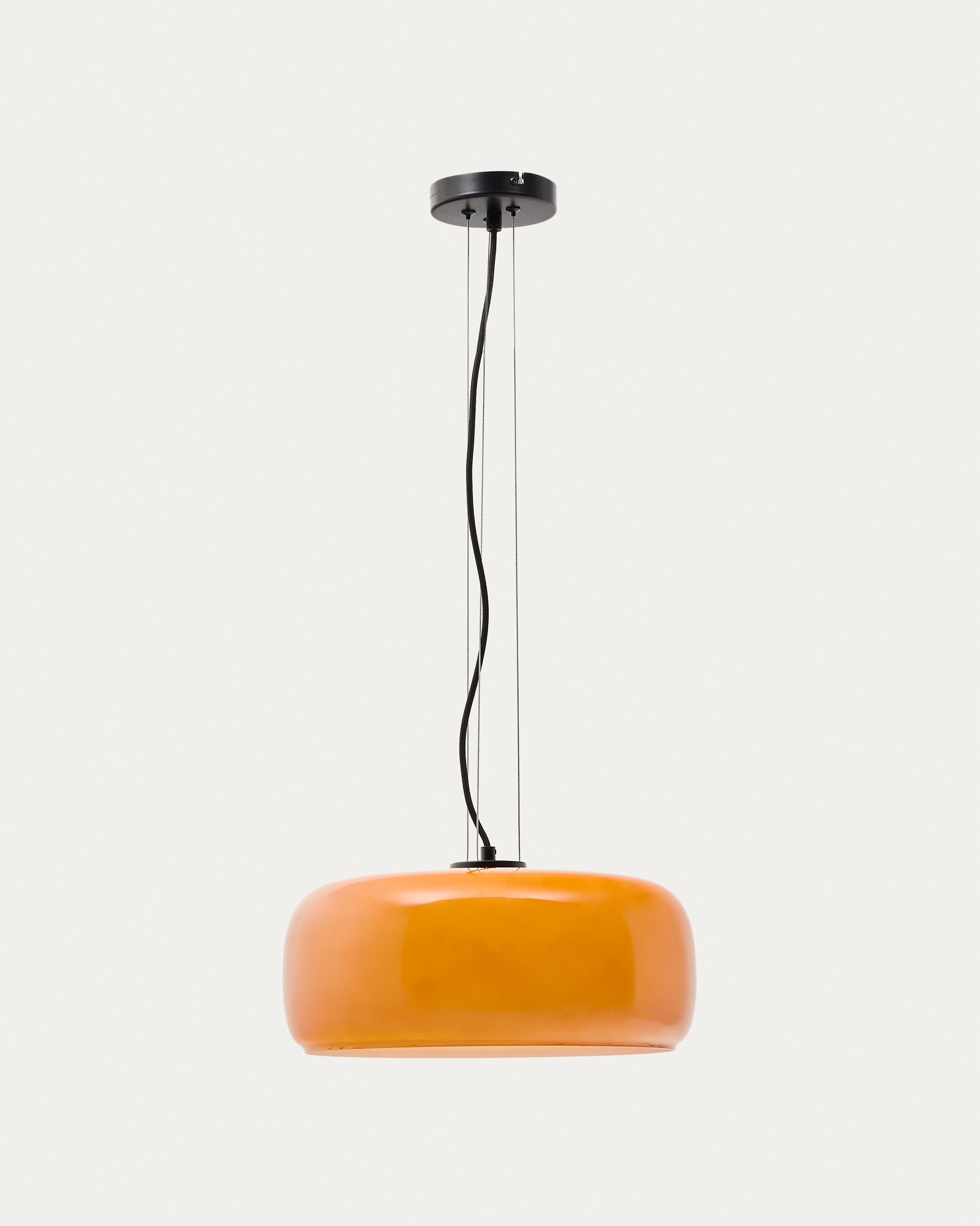 Reig orange glass ceiling lamp, Ø 38 cm - Product View
