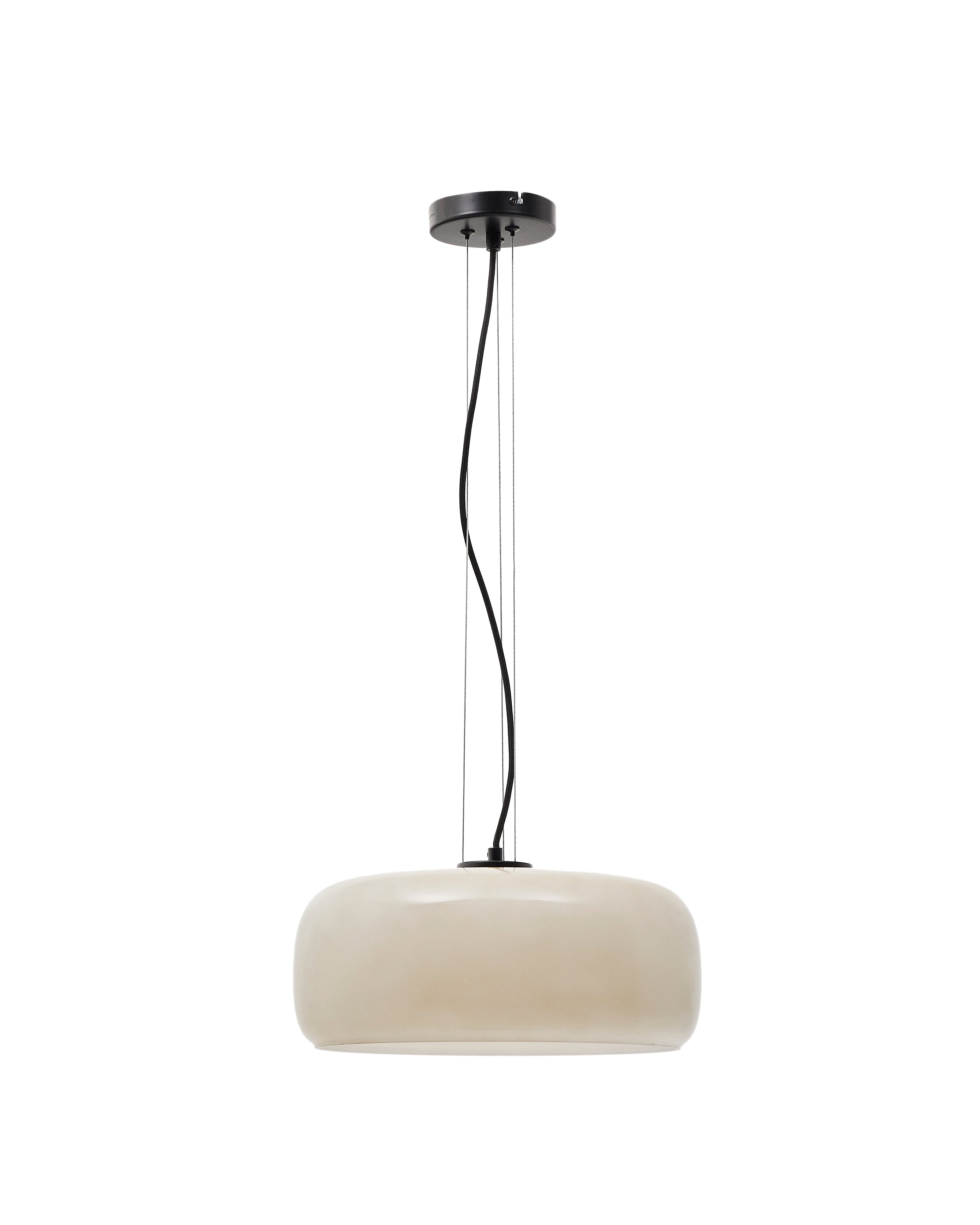 Reig light-grey, glass ceiling lamp, Ø 38 cm - Product Image