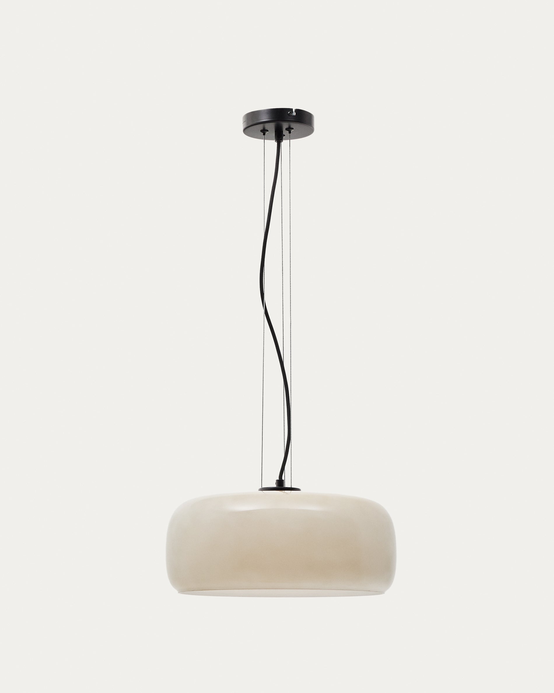 Reig light-grey, glass ceiling lamp, Ø 38 cm - Product View