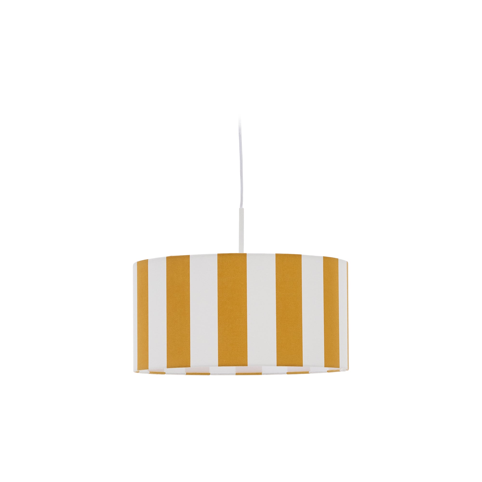 Ciral ceiling lamp shade with yellow and white stripes, Ø 40 cm - Product Image