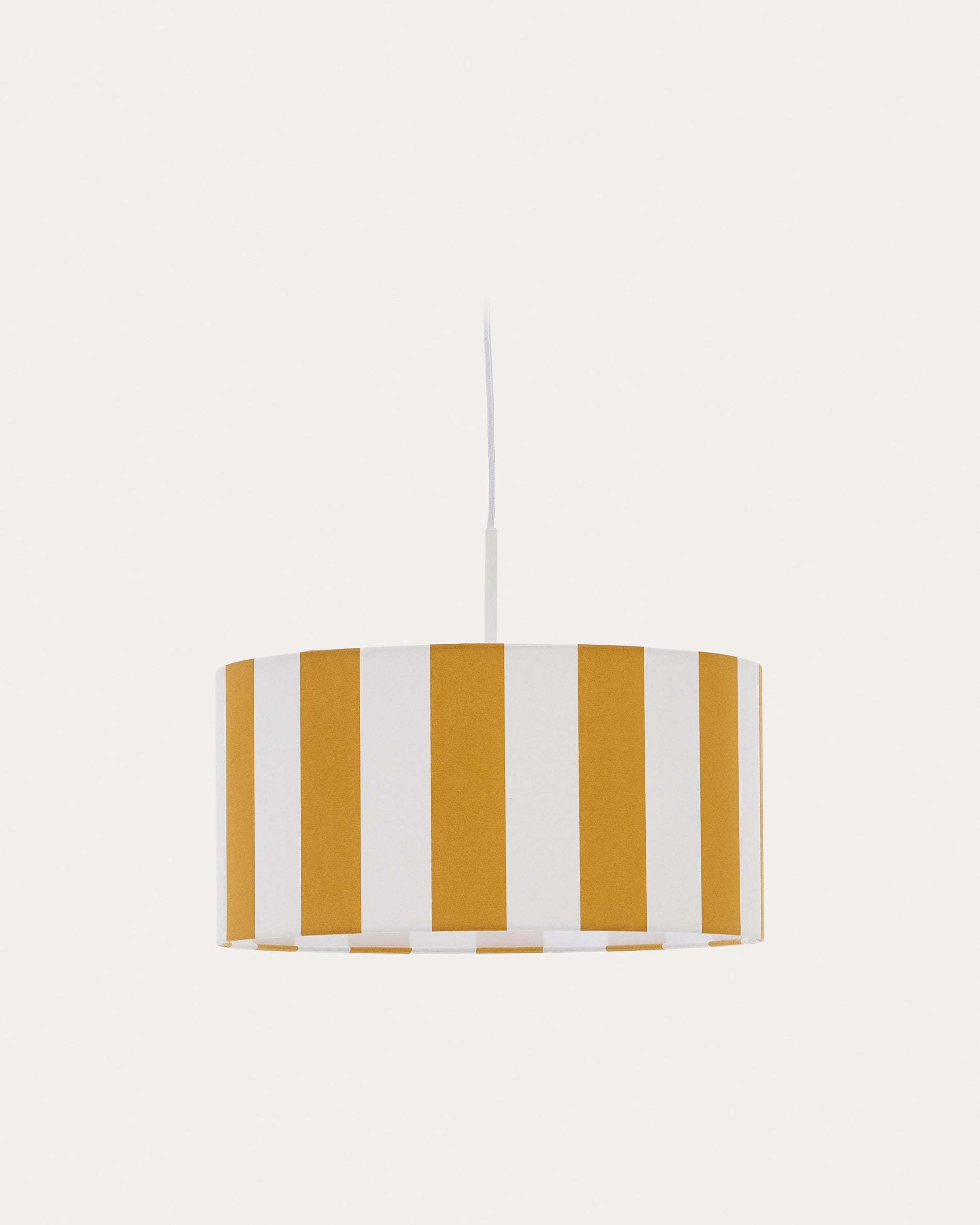 Ciral ceiling lamp shade with yellow and white stripes, Ø 40 cm - Product View