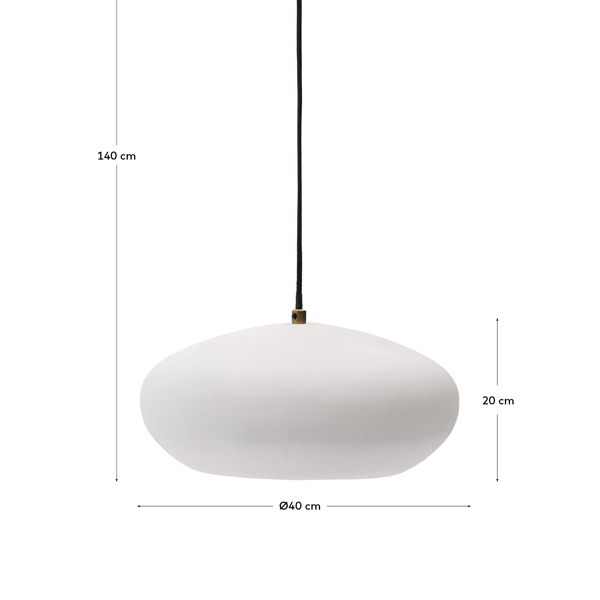 Inda metal ceiling lamp in a white finish, Ø 30 cm - Measurements