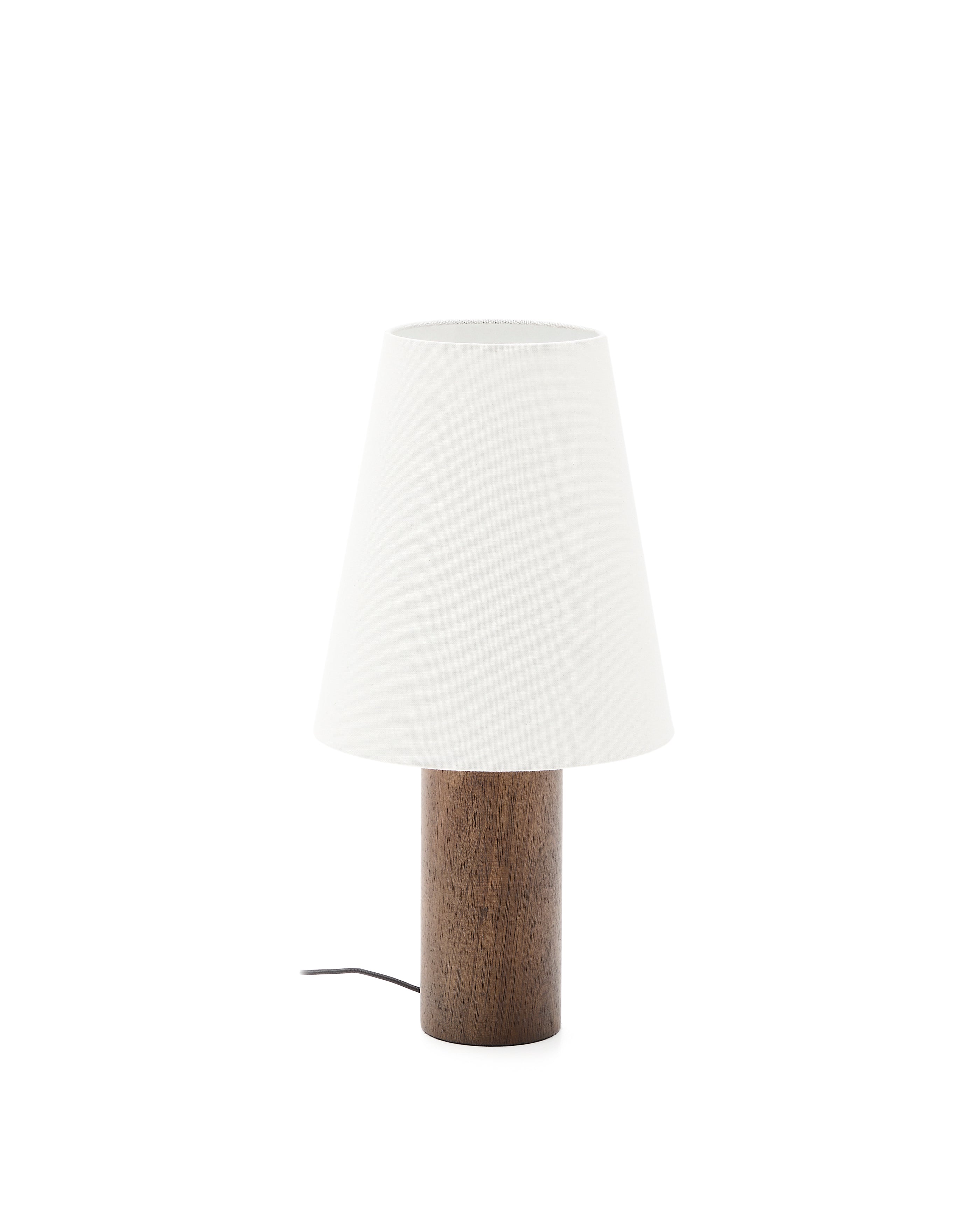 Marga table lamp made from solid rubber wood with dark finish - Product Image